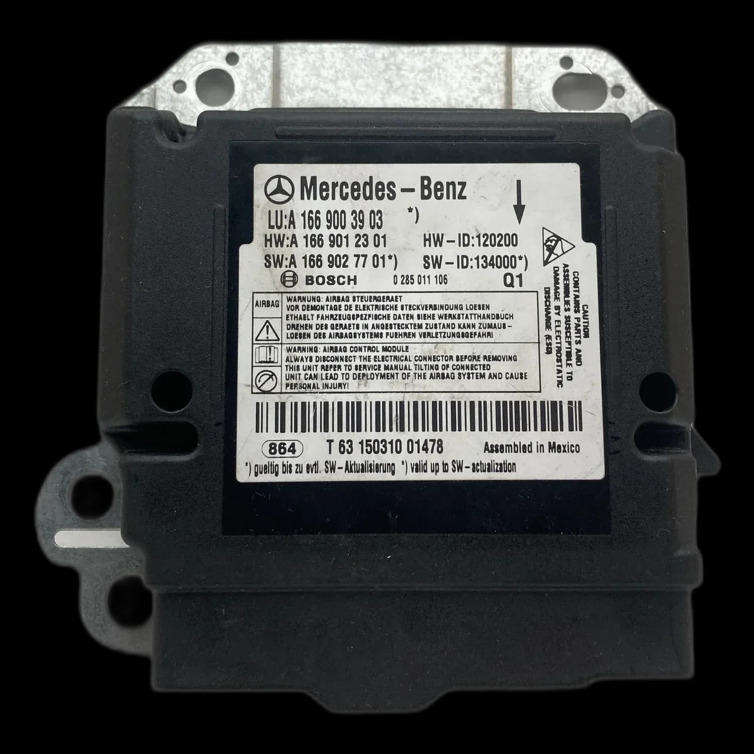 Mercedes-Benz GL X166 airbag control unit repair