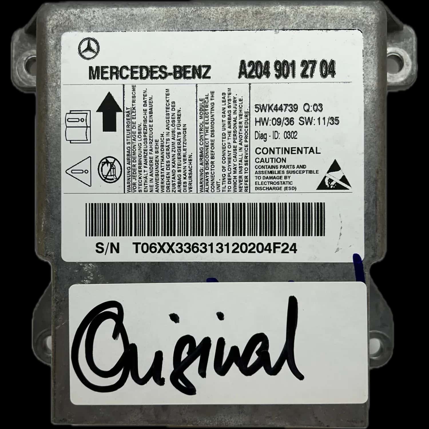 Mercedes-Benz C-Class S204 Estate Airbag Control Unit Repair