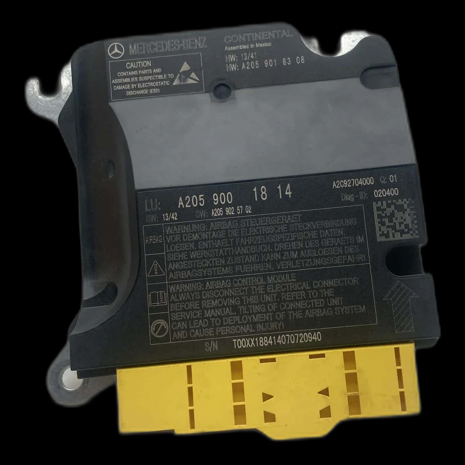 Mercedes-Benz C-Class S205 Estate Airbag Control Unit Repair