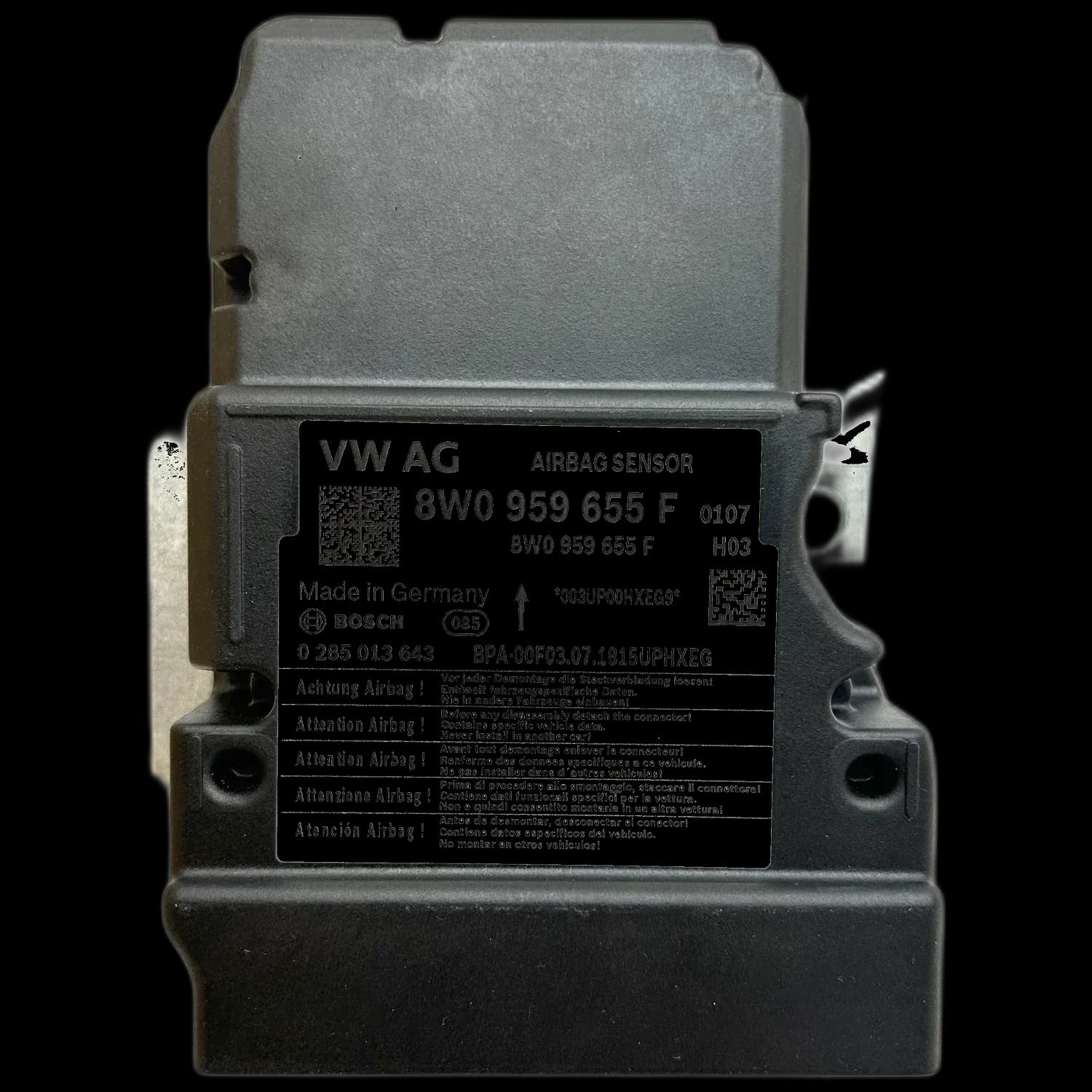 Audi A4 8W Avant airbag control unit repair