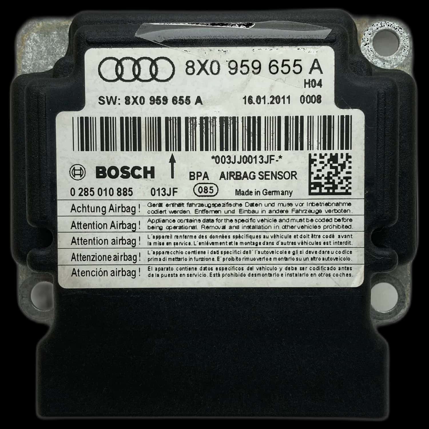 Audi A1 8X airbag control unit repair