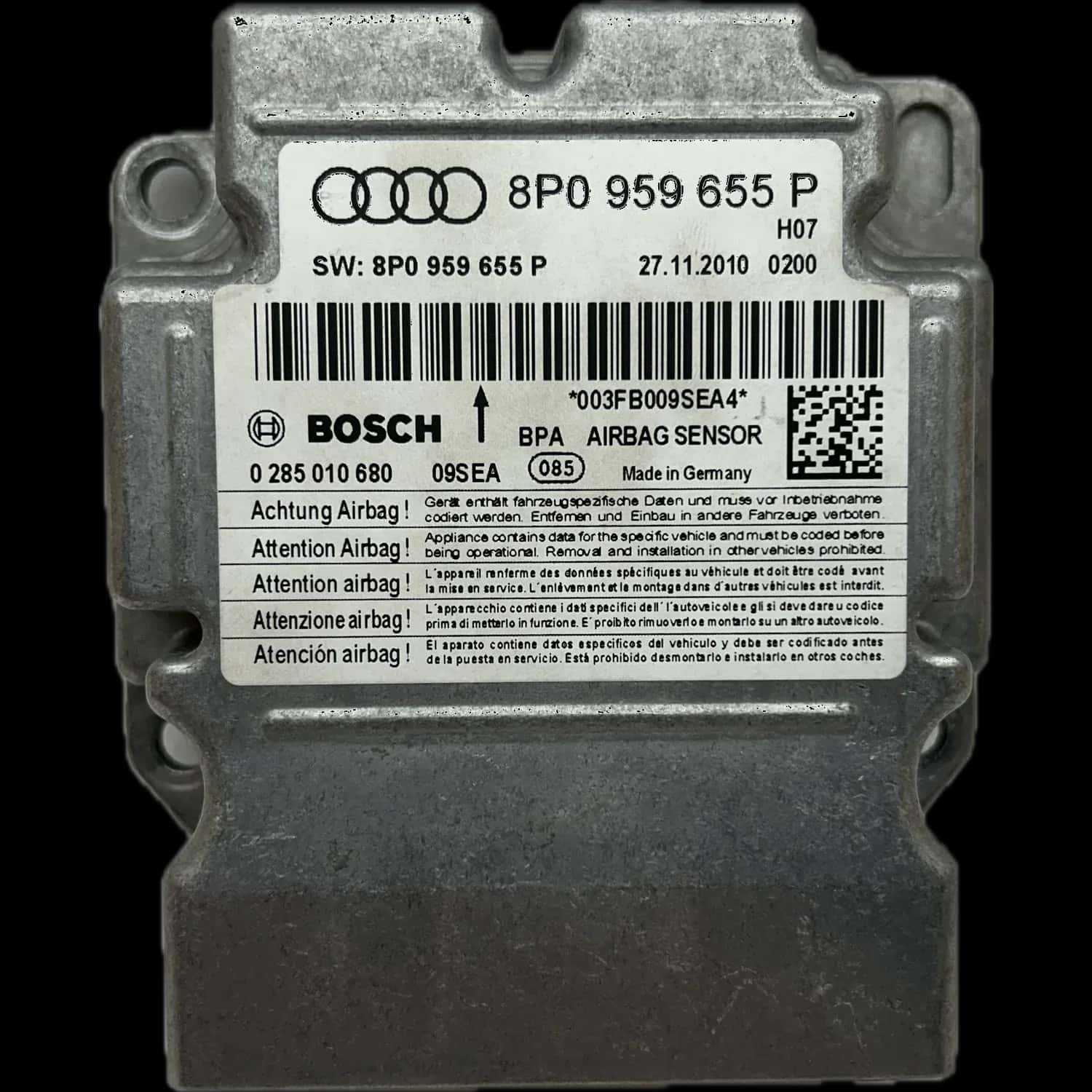 Audi A3 8P airbag control unit repair