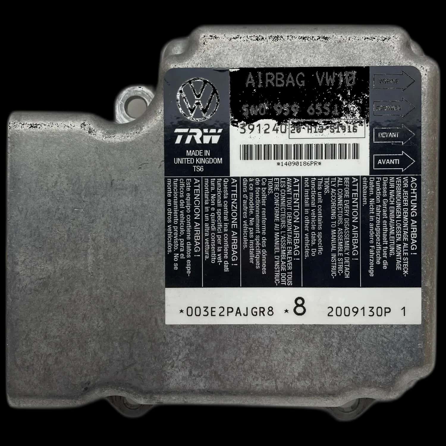 Volkswagen Passat B6 3C airbag control unit repair