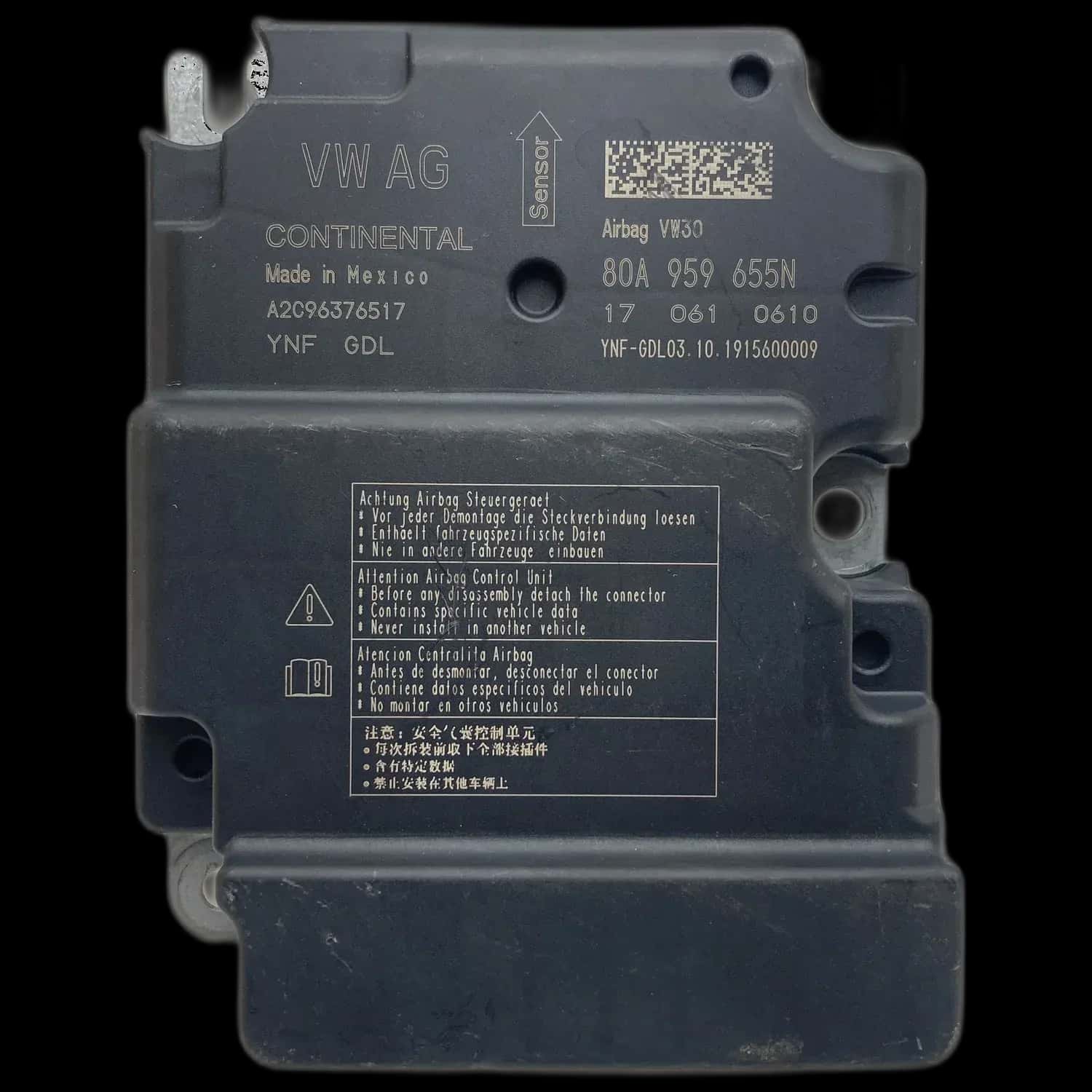 Audi Q5 FYB Sportback airbag control unit repair