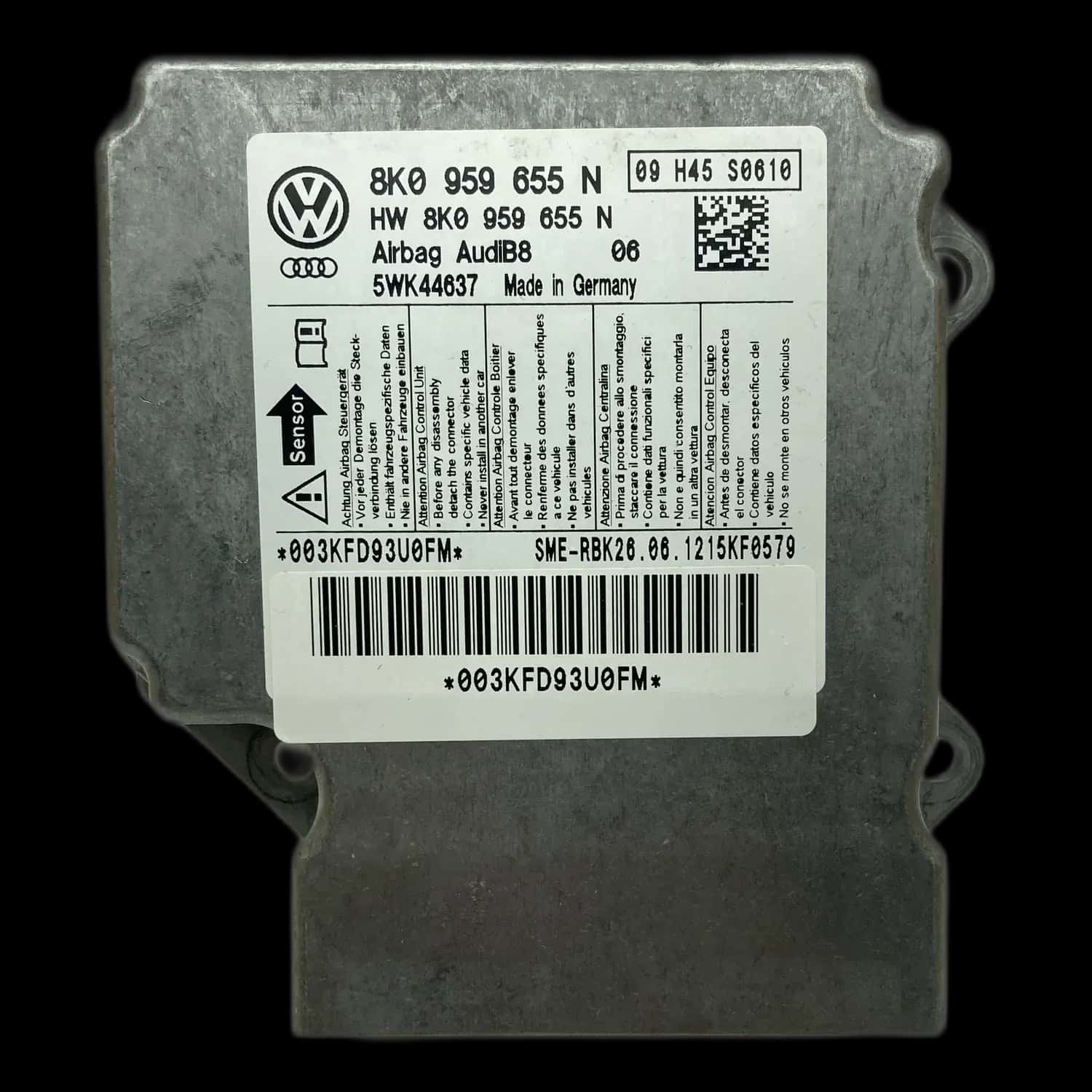 Audi RS4 B8 8K airbag control unit repair