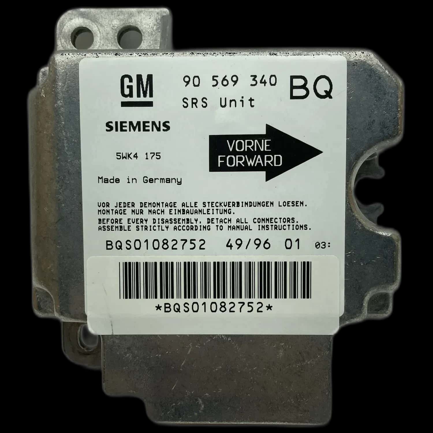 Opel Vectra B airbag control unit repair