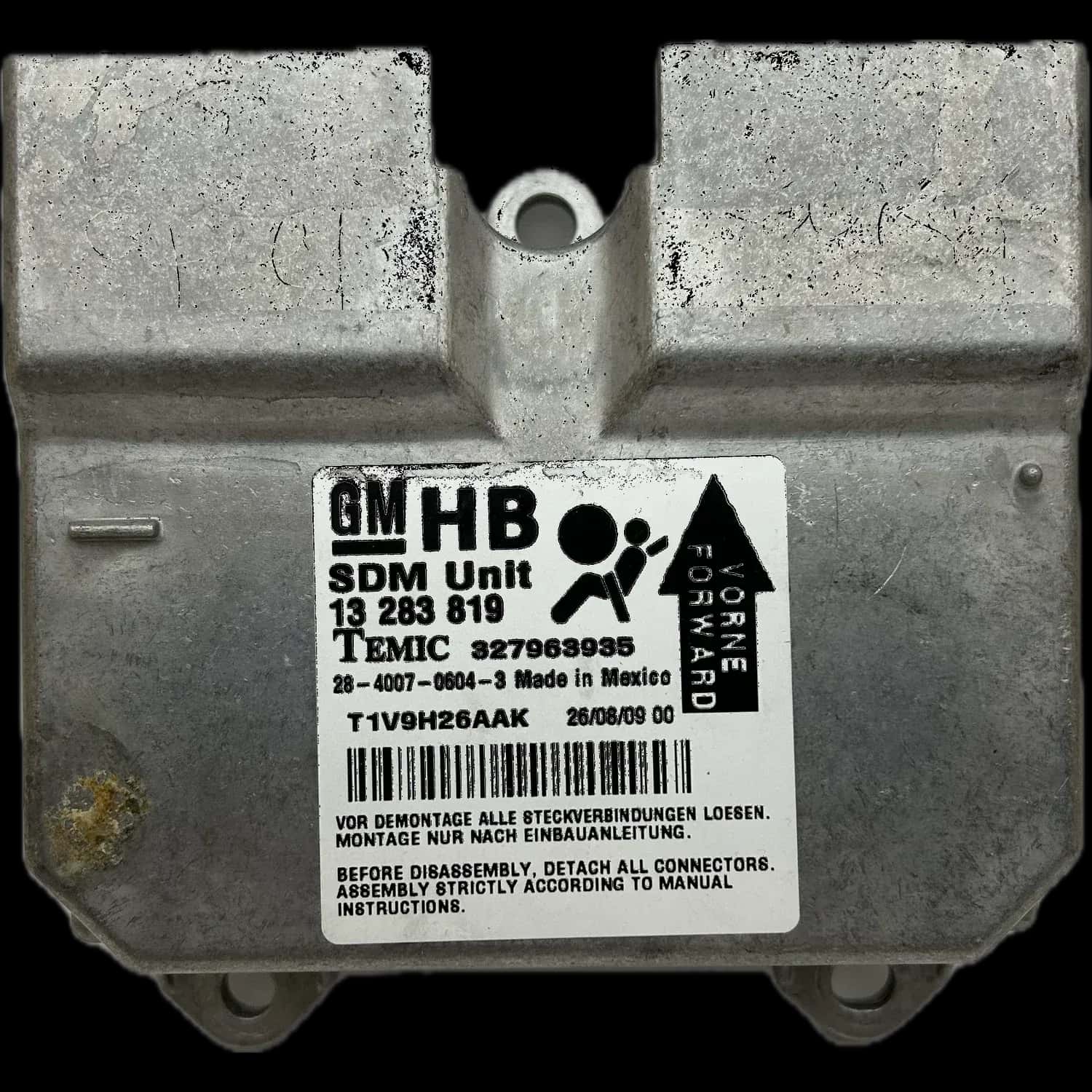 Opel Corsa D airbag control unit repair
