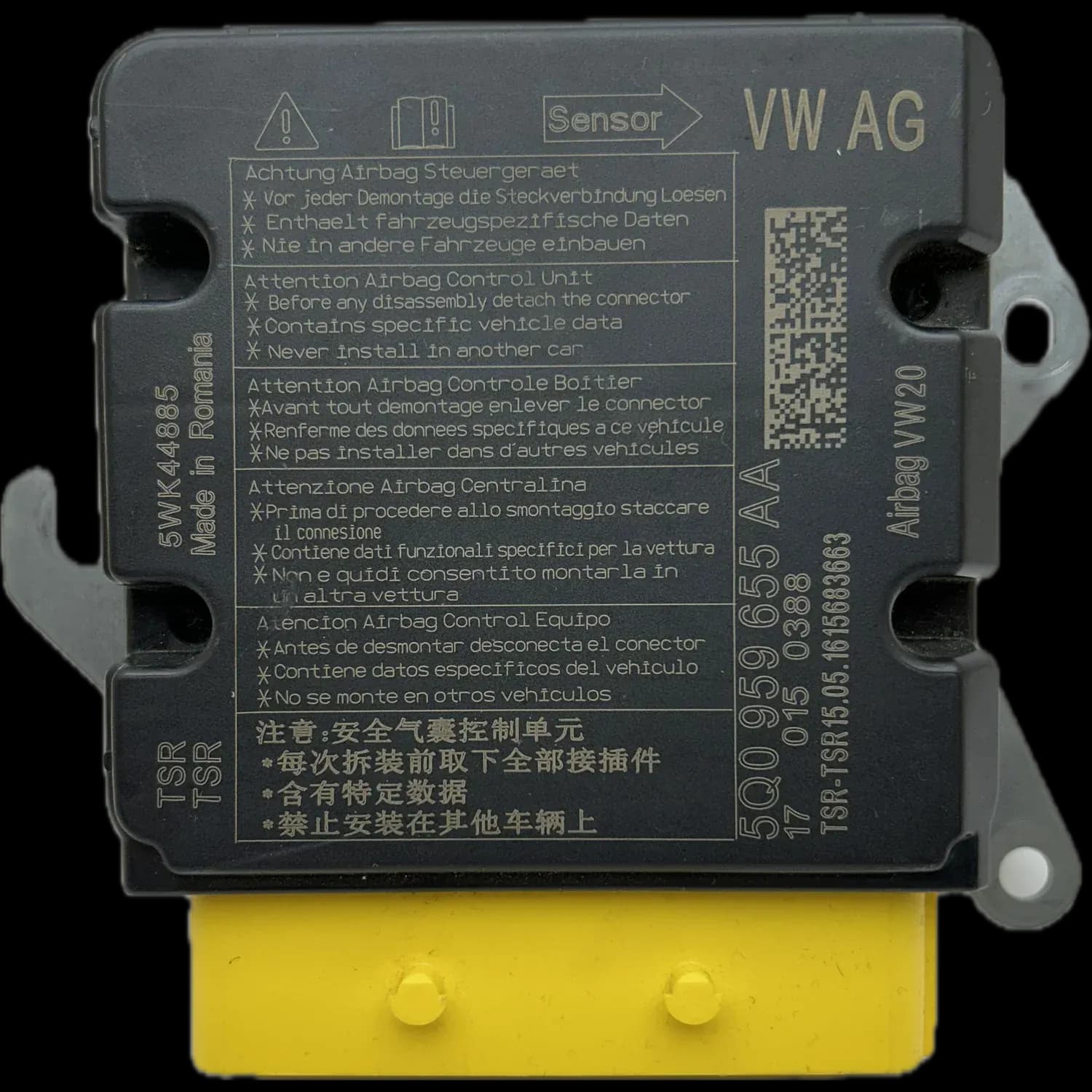 Volkswagen e-Golf BE1 airbag control unit repair