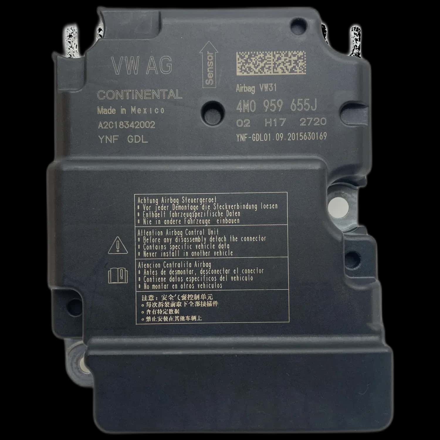 Volkswagen Touareg CR airbag control unit repair