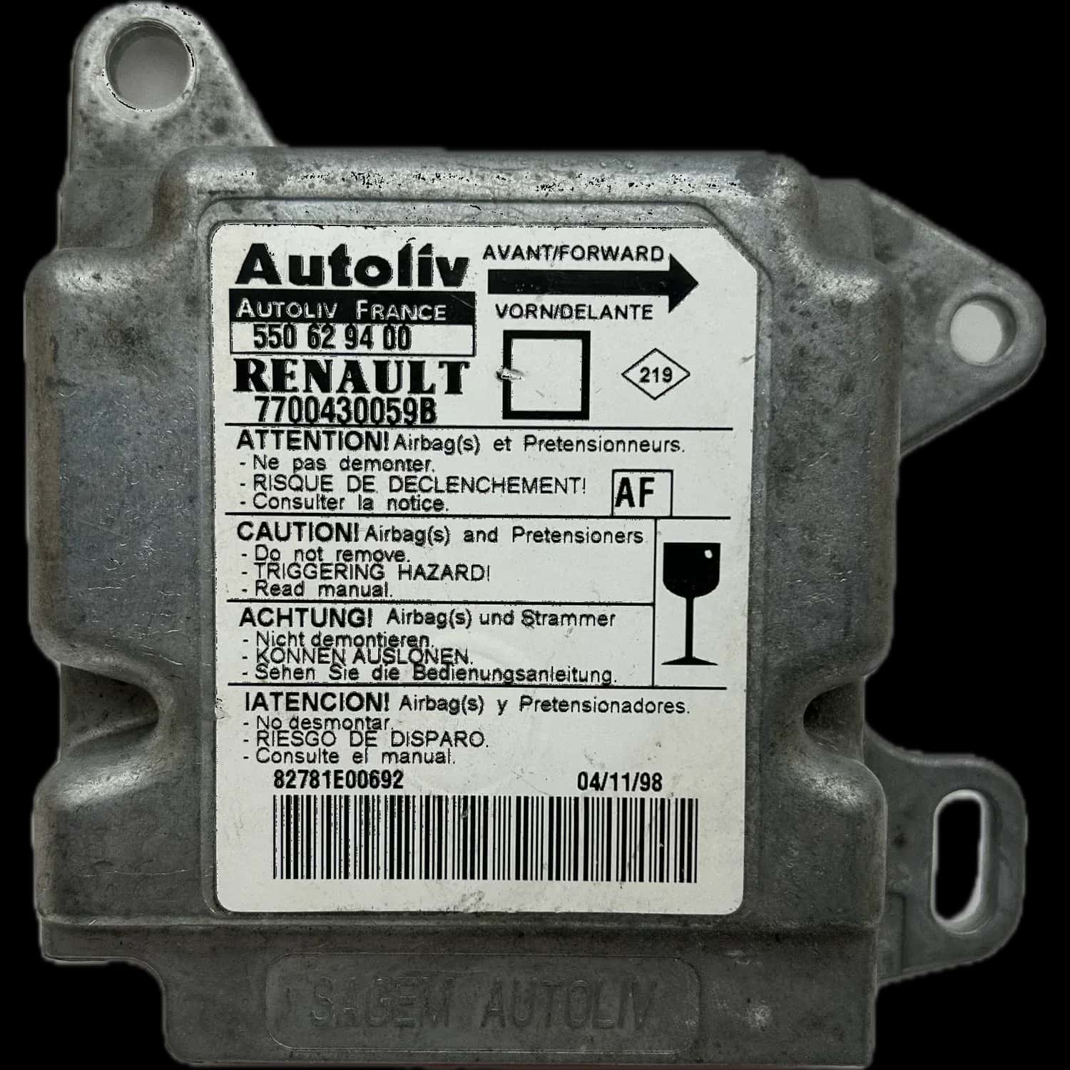 Renault Twingo I airbag control unit repair