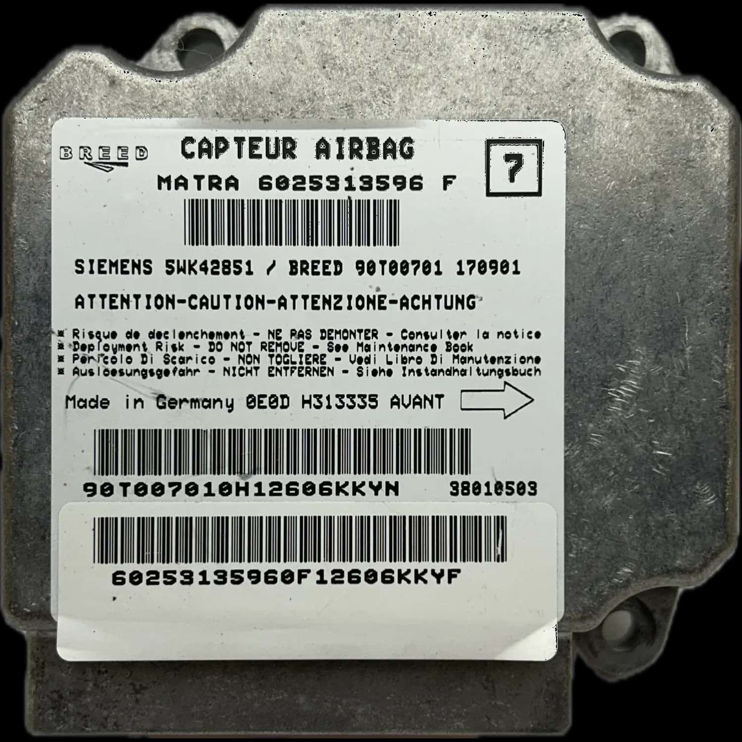 Renault Espace III airbag control unit repair