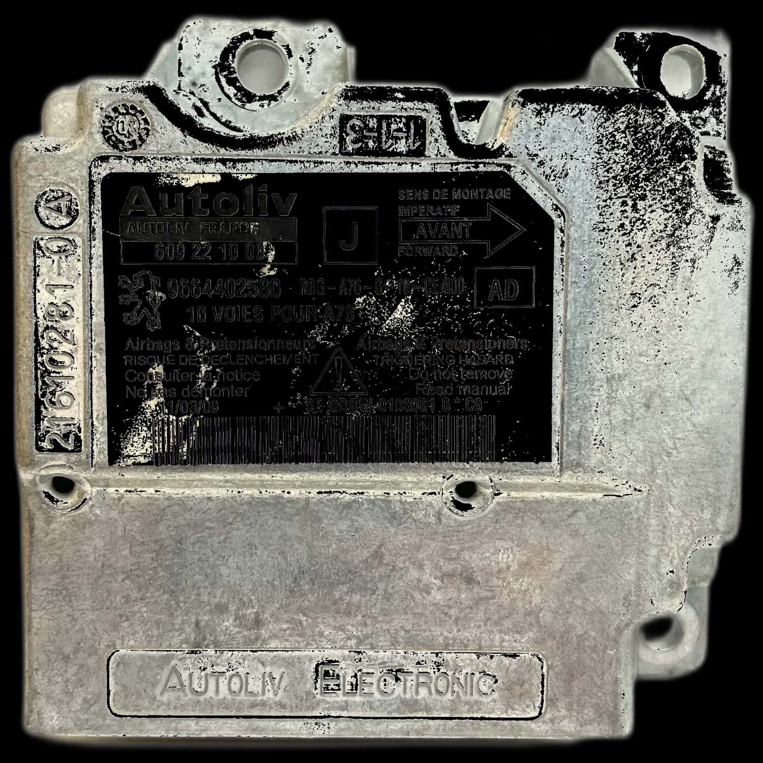 Peugeot 207 CC I airbag control unit repair