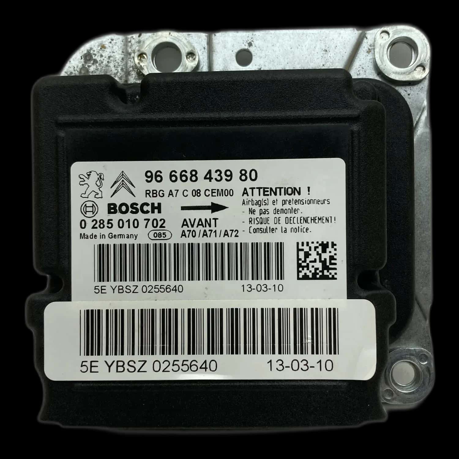 Peugeot 207 SW I airbag control unit repair