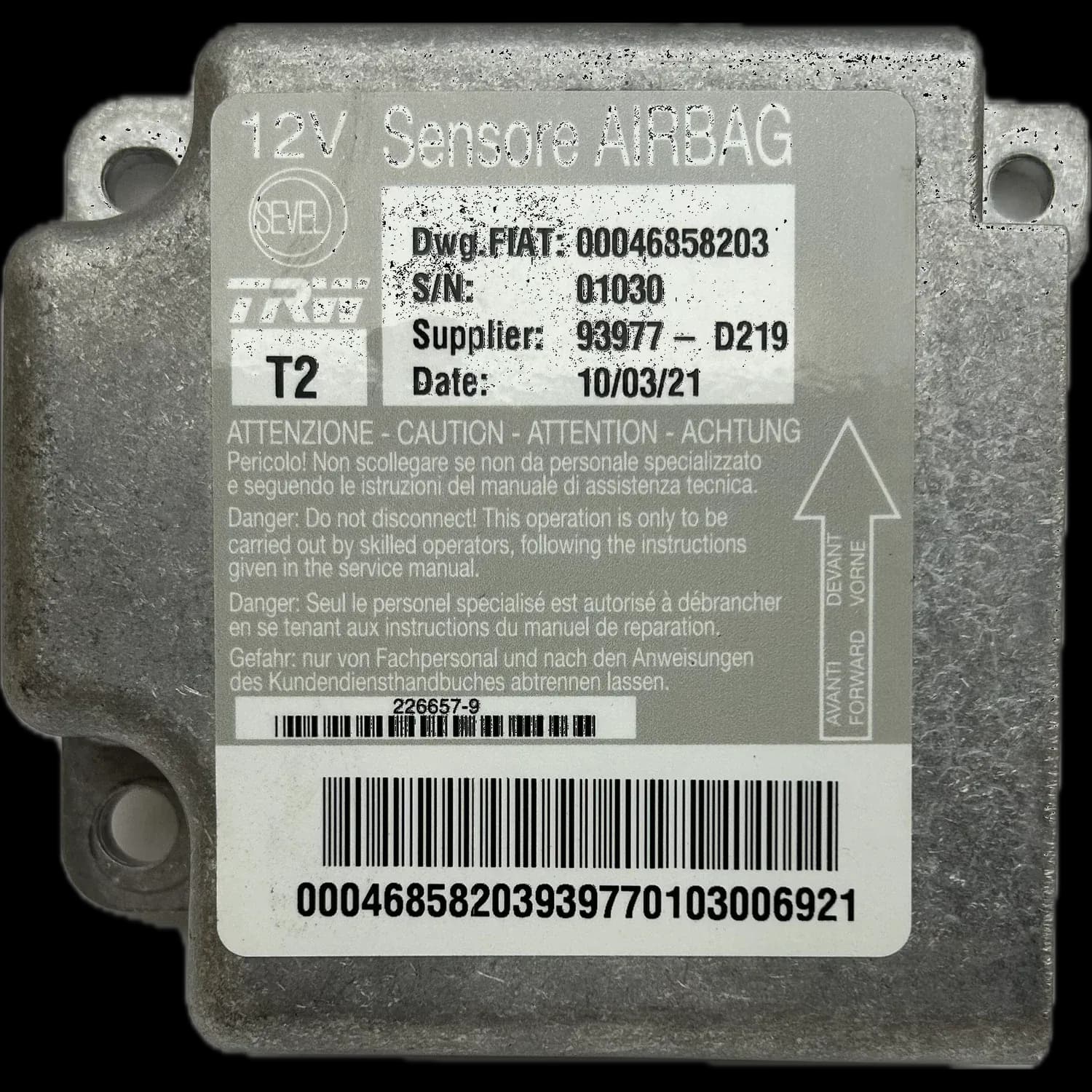 Fiat Ducato 250 airbag control unit repair