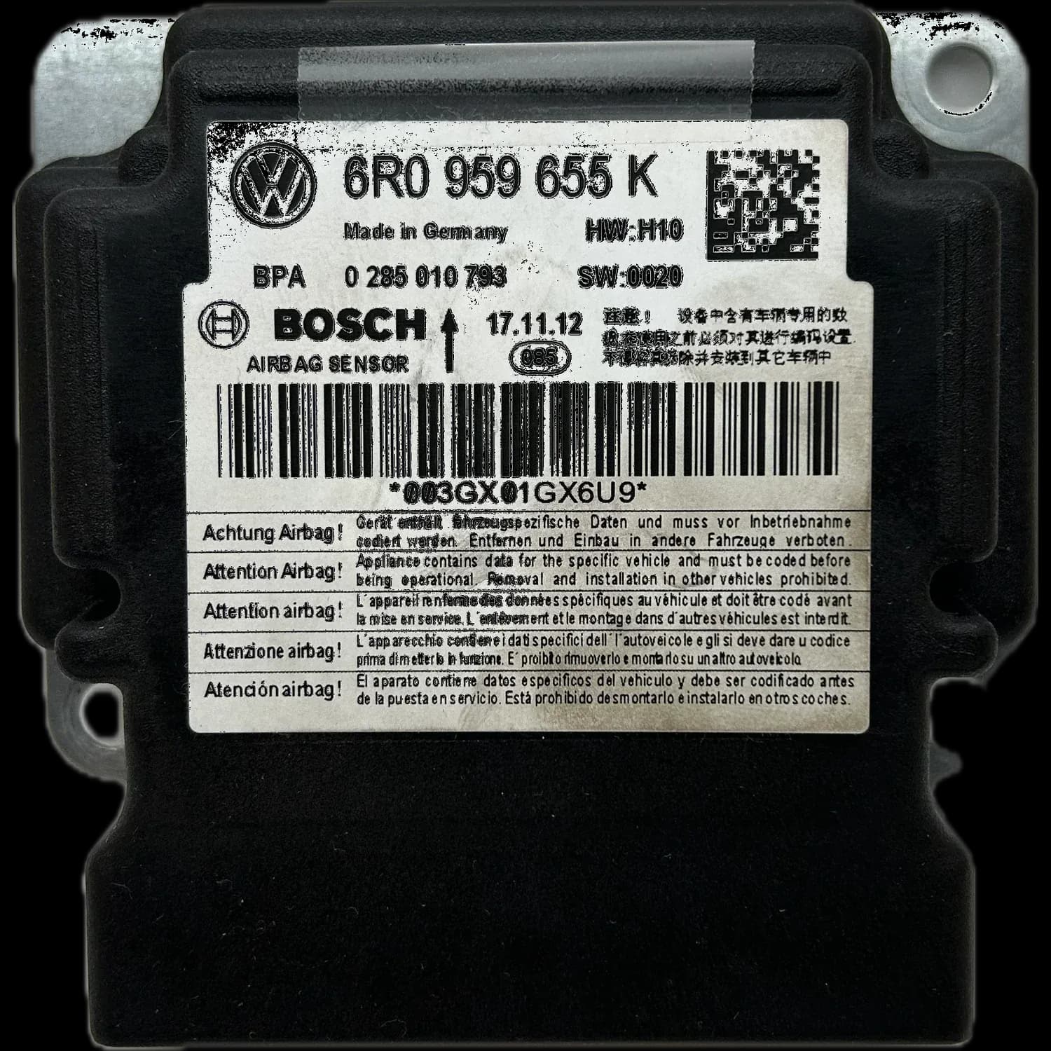 Seat Ibiza Mk5 airbag control unit repair