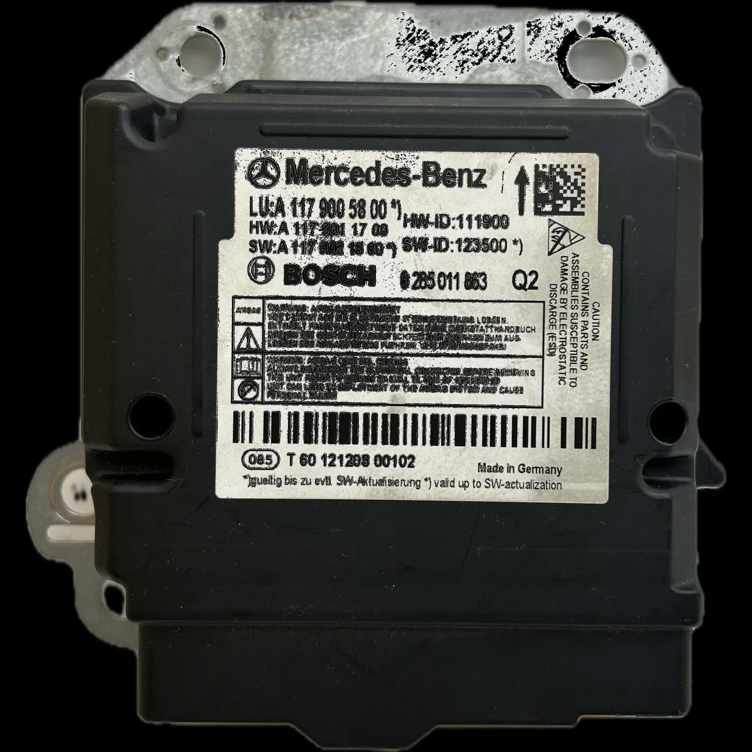 Mercedes-Benz A-Class W176 airbag control unit repair