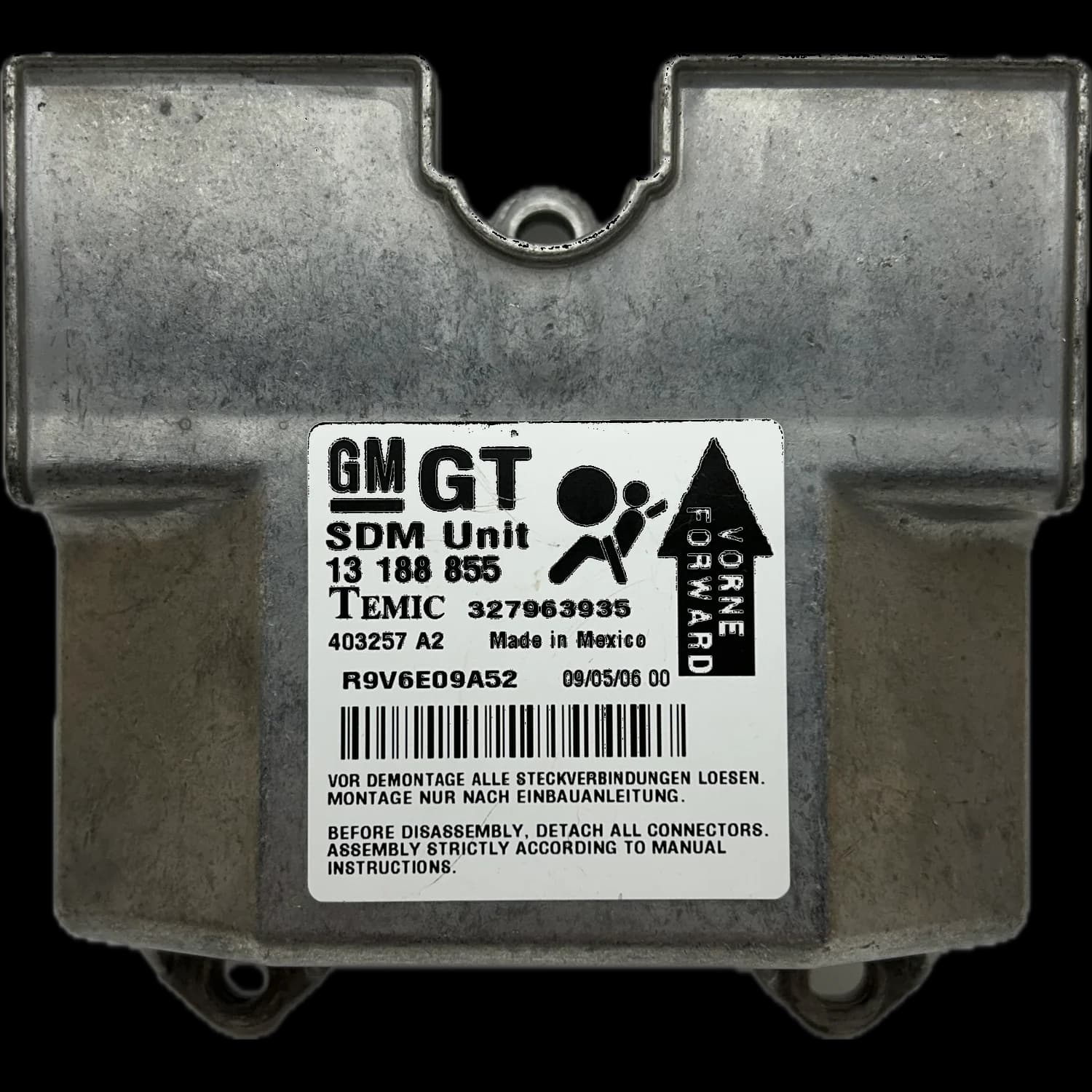 Airbag control unit 13188855, Label