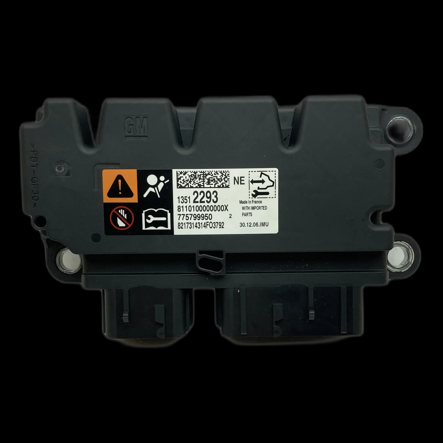 Airbag control unit 13512293, Label