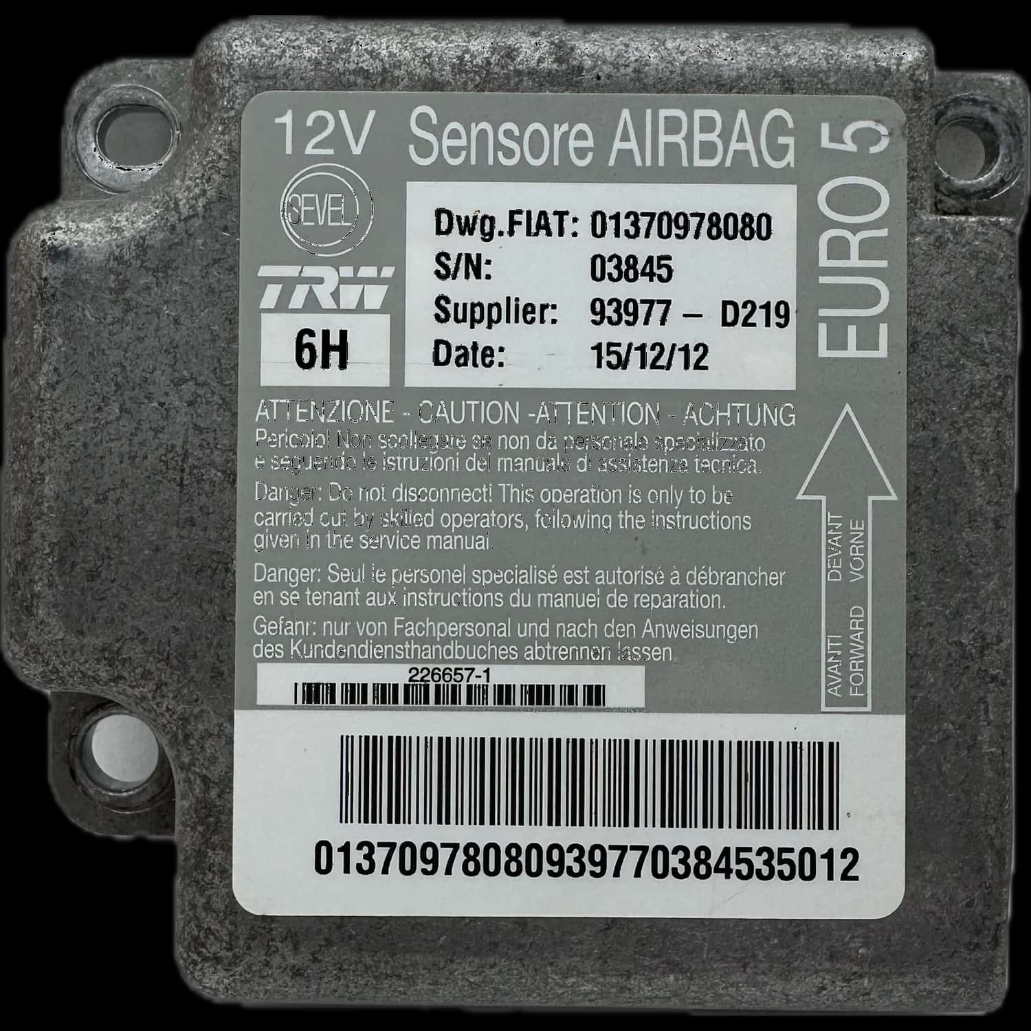 Citroën Jumper I airbag control unit repair