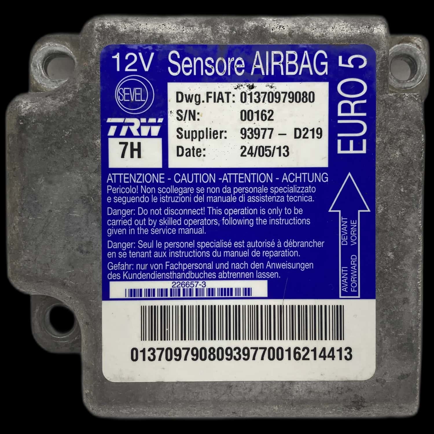 Fiat Ducato 250 airbag control unit repair