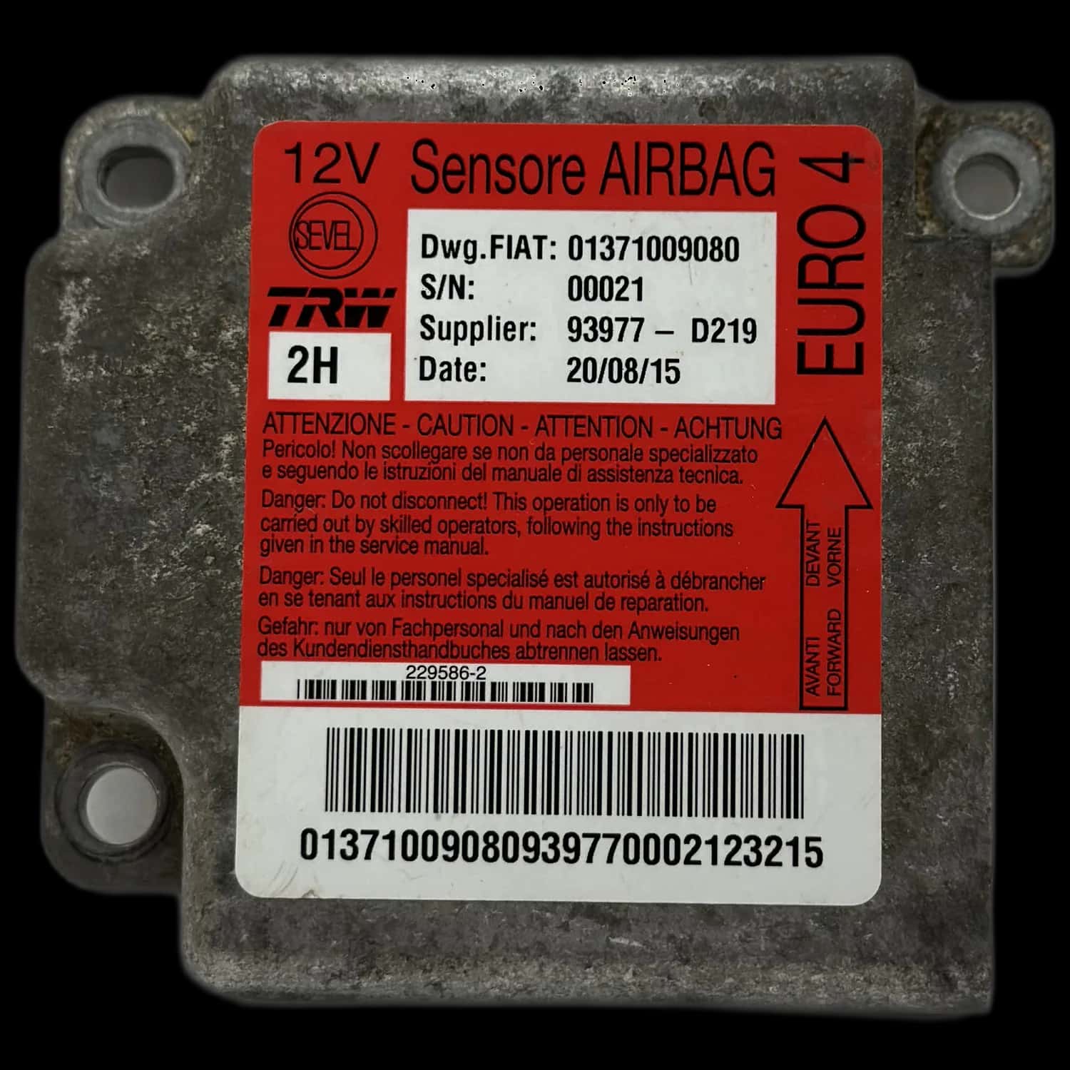Fiat Ducato 250 airbag control unit repair