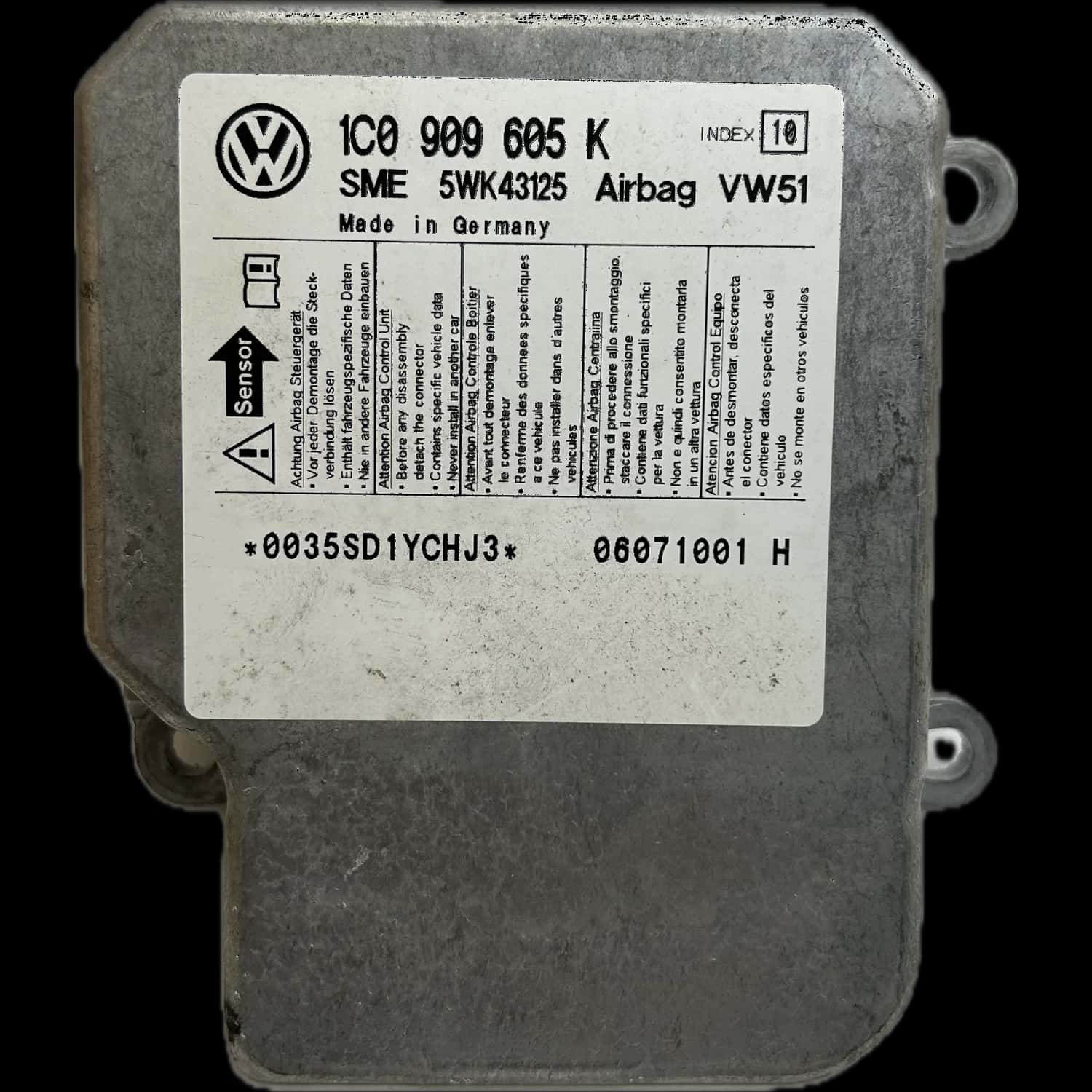 Skoda Roomster 5J Airbag Control Unit Repair