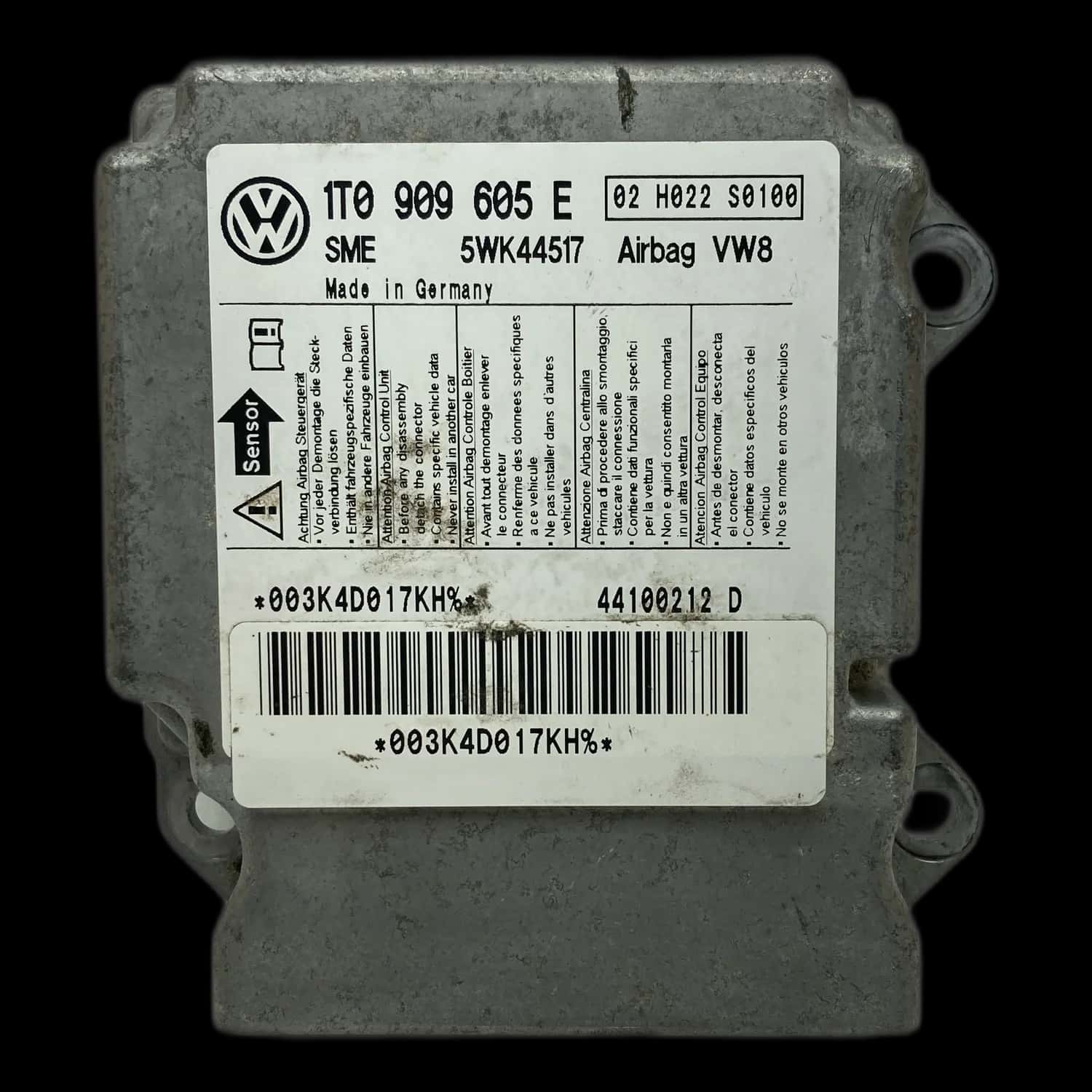 Volkswagen Touran 1T airbag control unit repair
