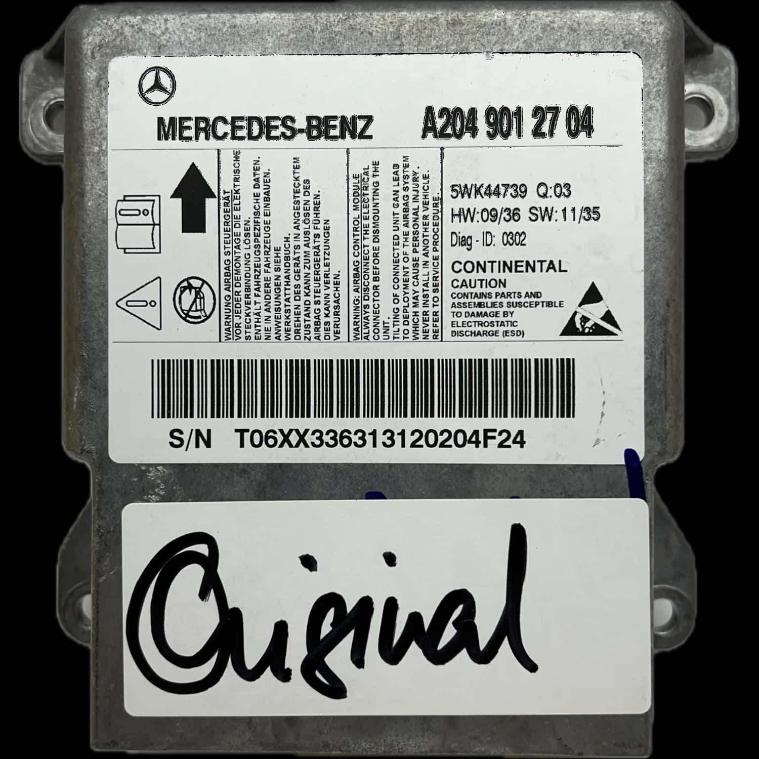 Mercedes-Benz C-Class W204 Saloon airbag control unit repair