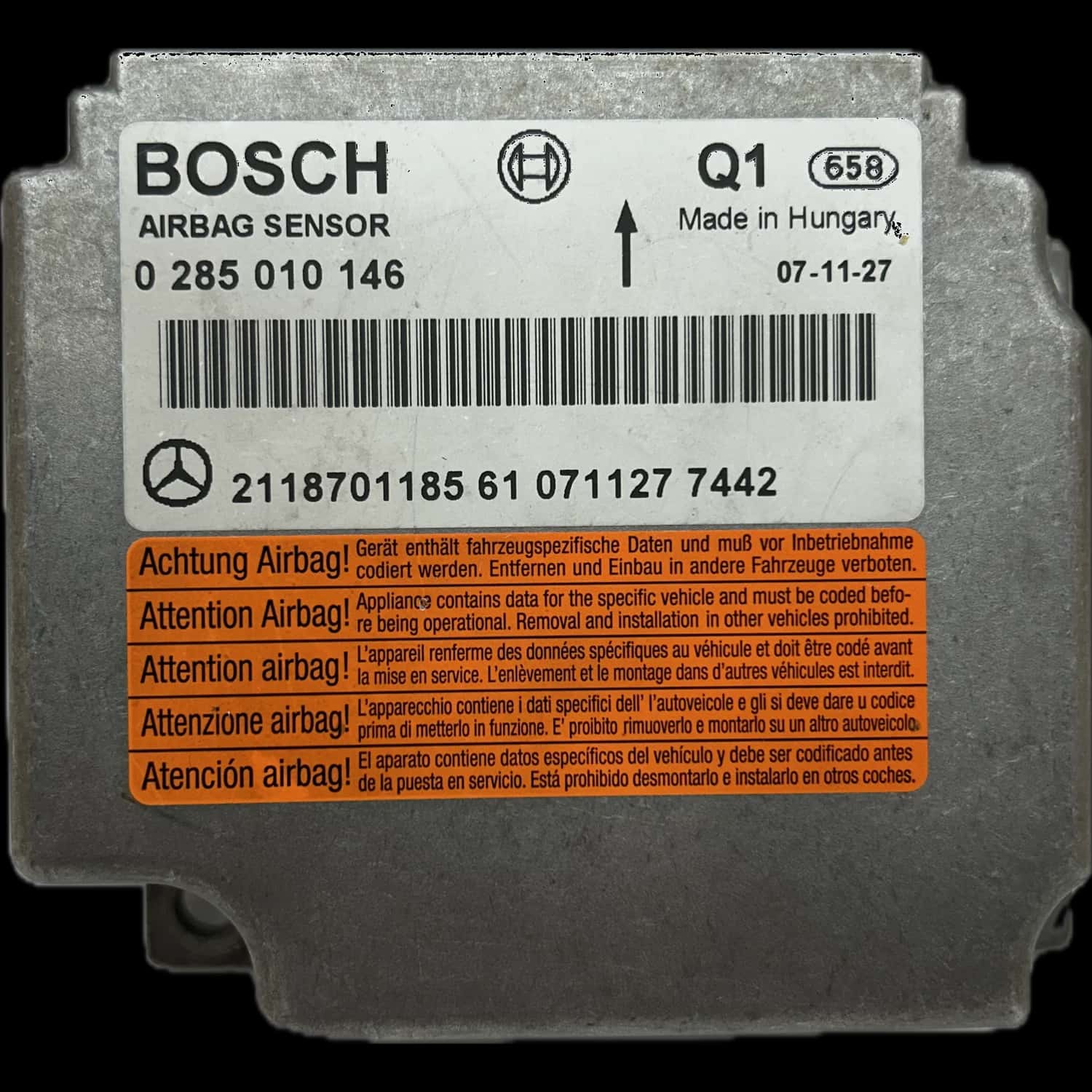 Mercedes-Benz CLS-Class C219 Saloon airbag control unit repair