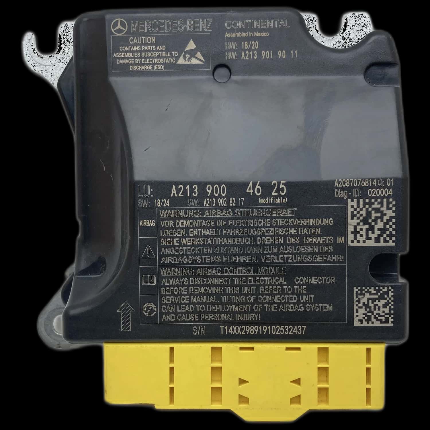Mercedes-Benz GLC-Class Coupé C253 airbag control unit repair