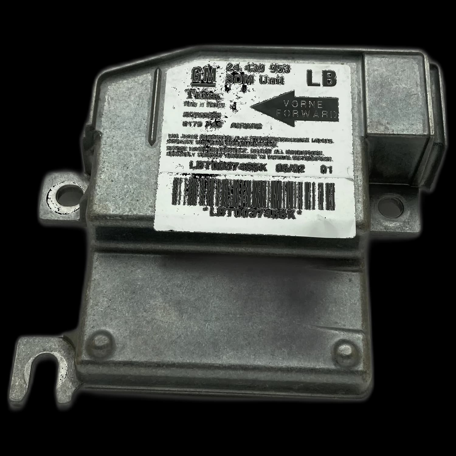 Airbag control unit 24 439 953 LB, Label