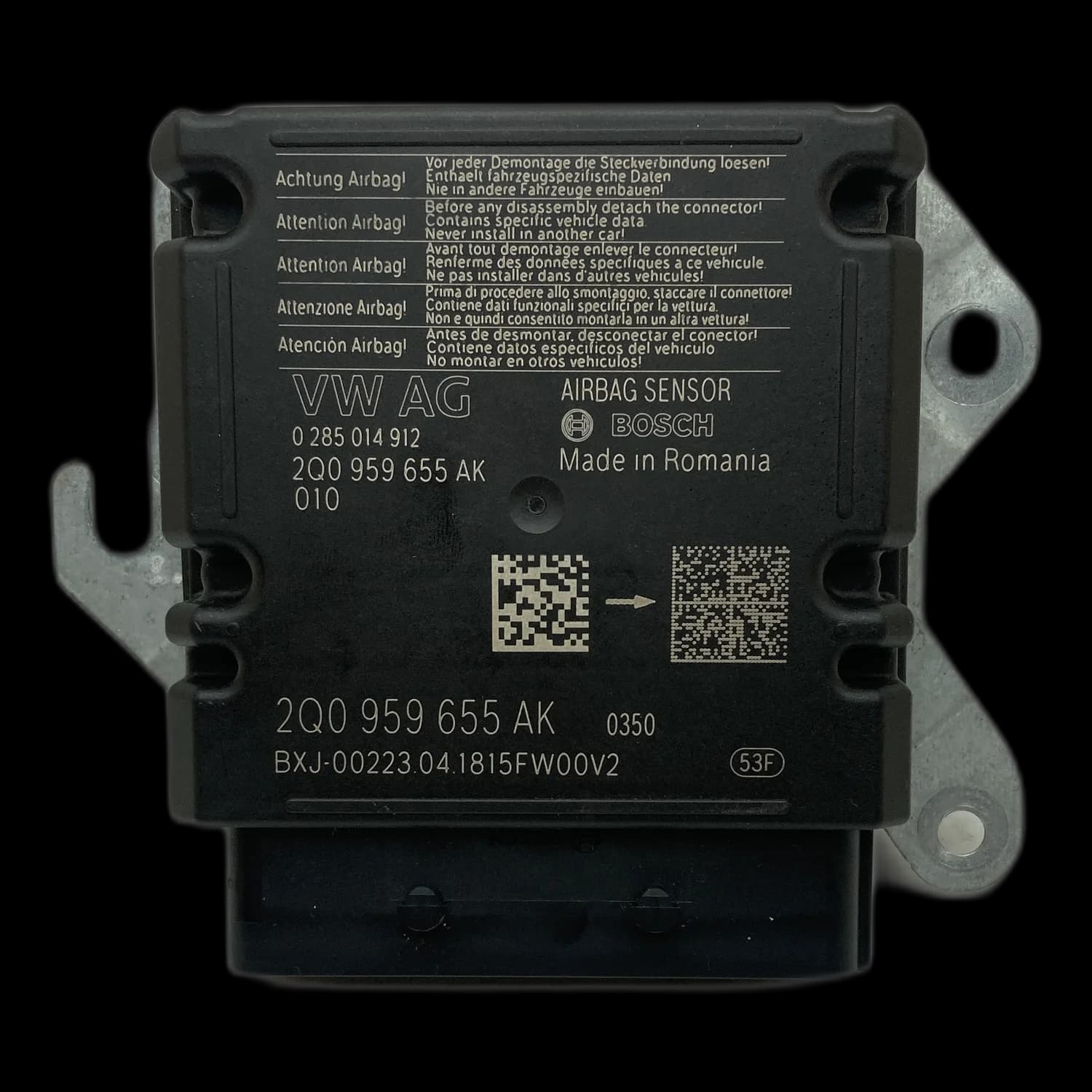Airbag-Steuergerät 2Q0 959 655 AK, Etikett