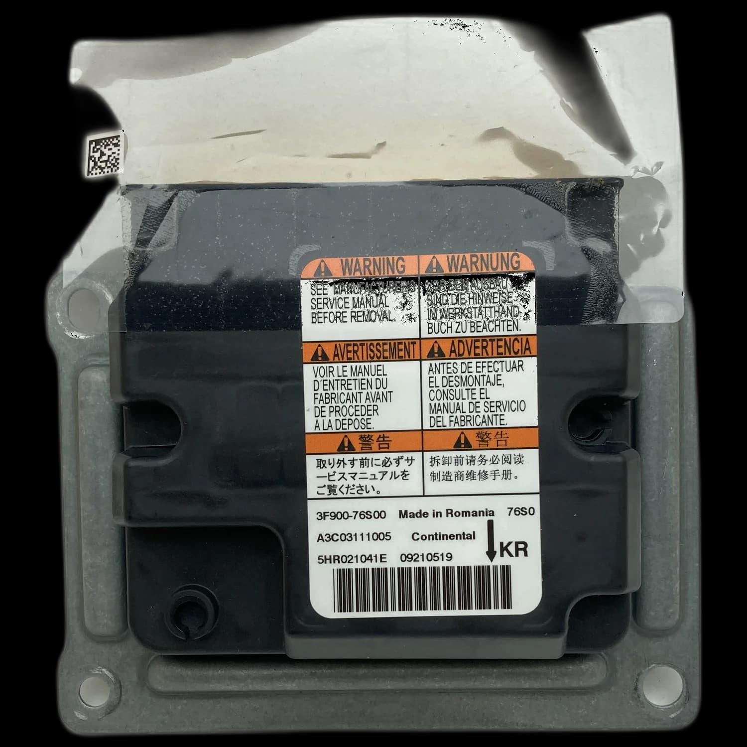 Airbag-Steuergerät 3F900-76S00, Etikett