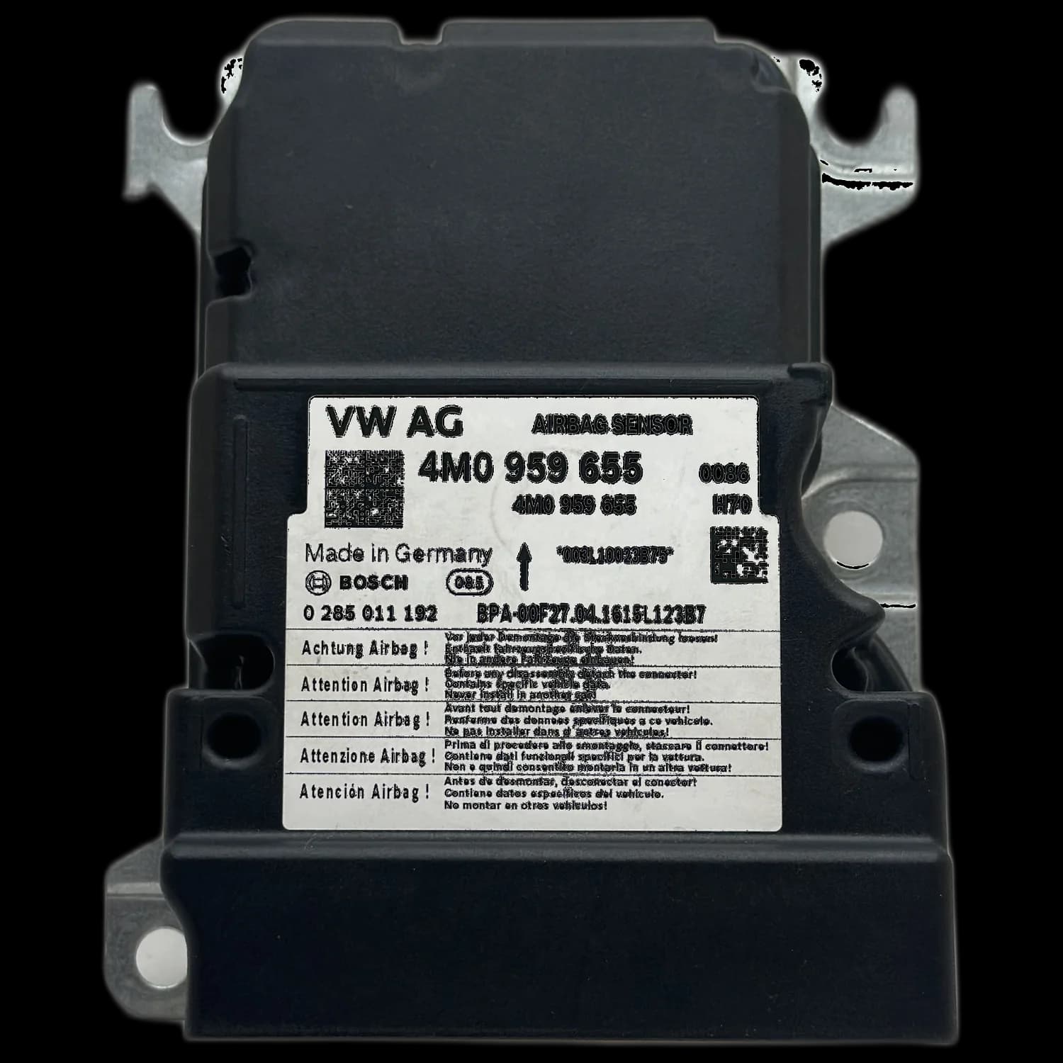 Airbag control unit 4M0959655, Label