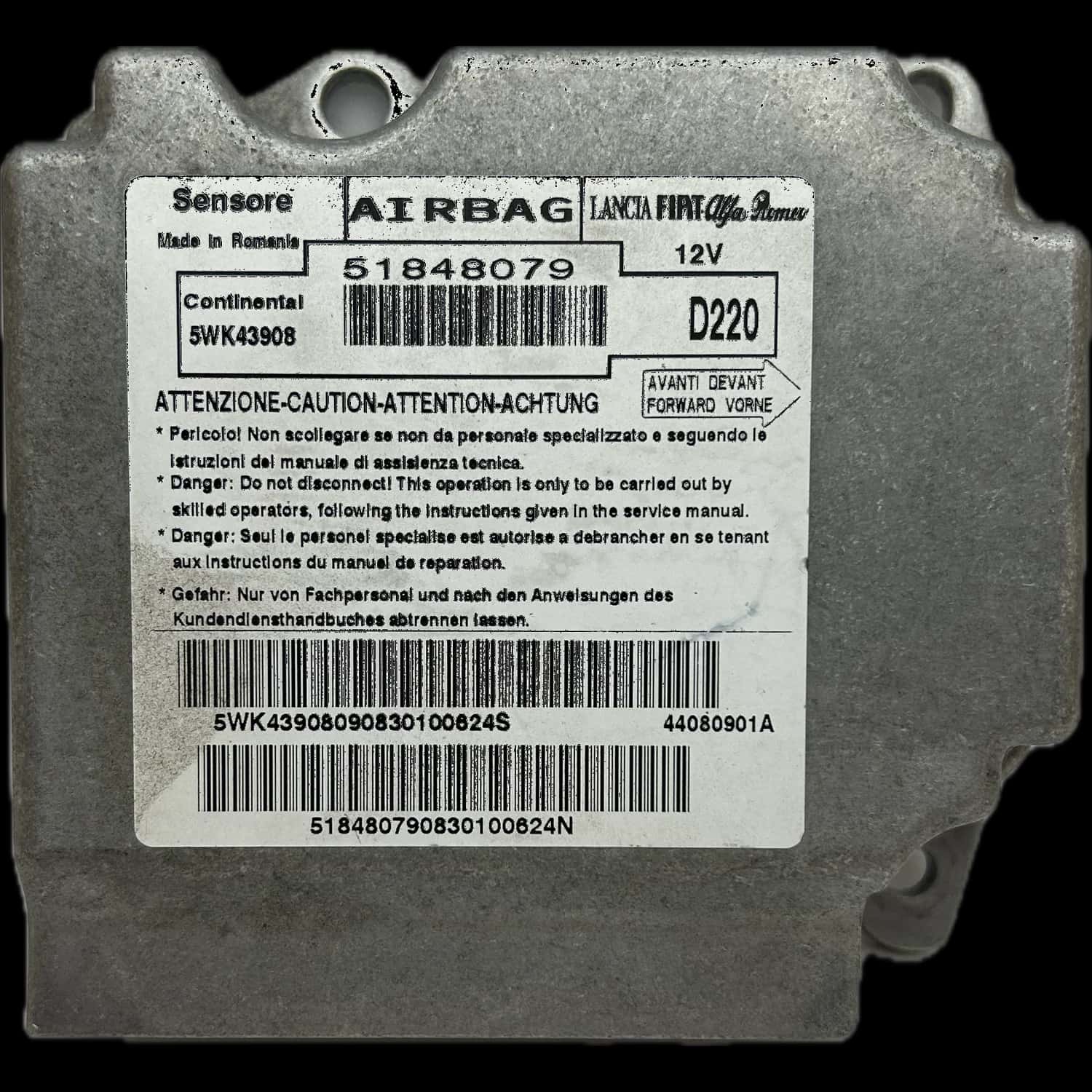 Abarth 695 312 airbag control unit repair
