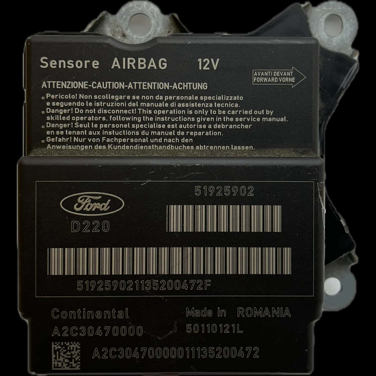 Ford Ka RU8 airbag control unit repair