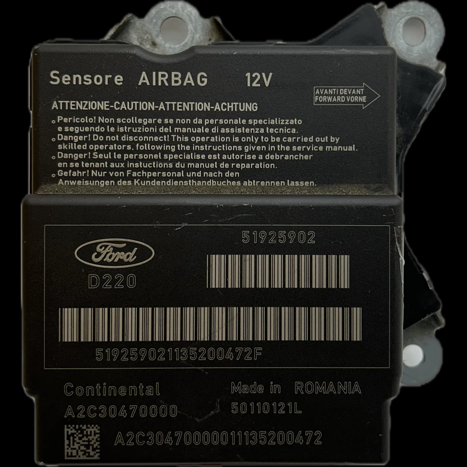 Airbag control unit 51925902, Label