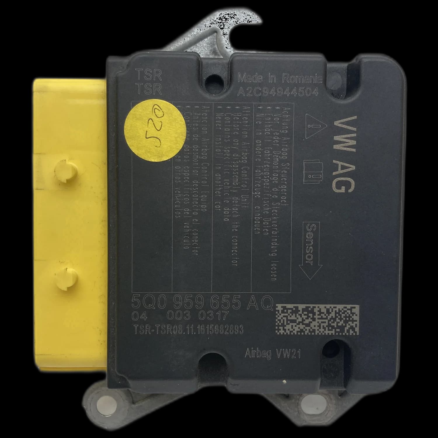 Airbag control unit 5Q0 959 655 AQ, Label