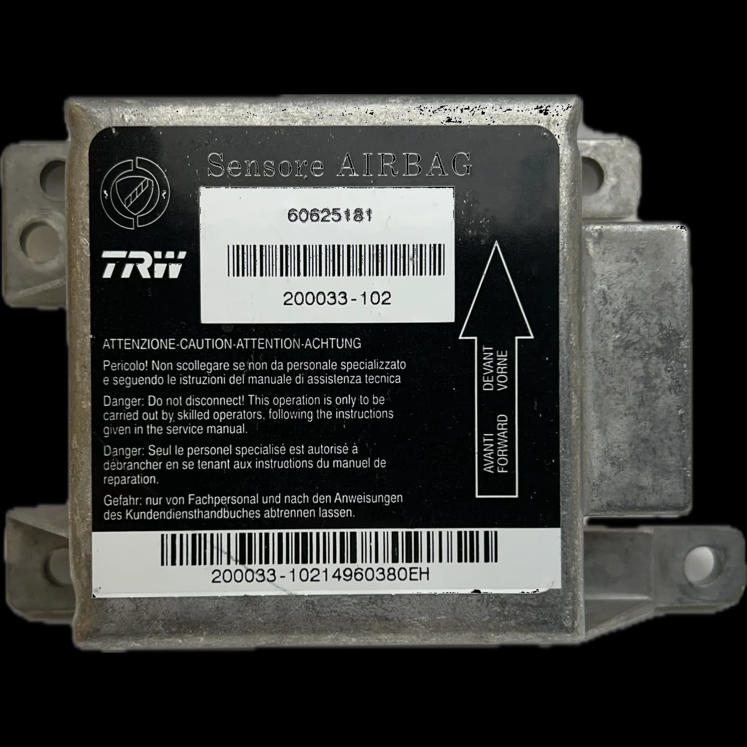 Airbag-Steuergerät 60625181, Etikett