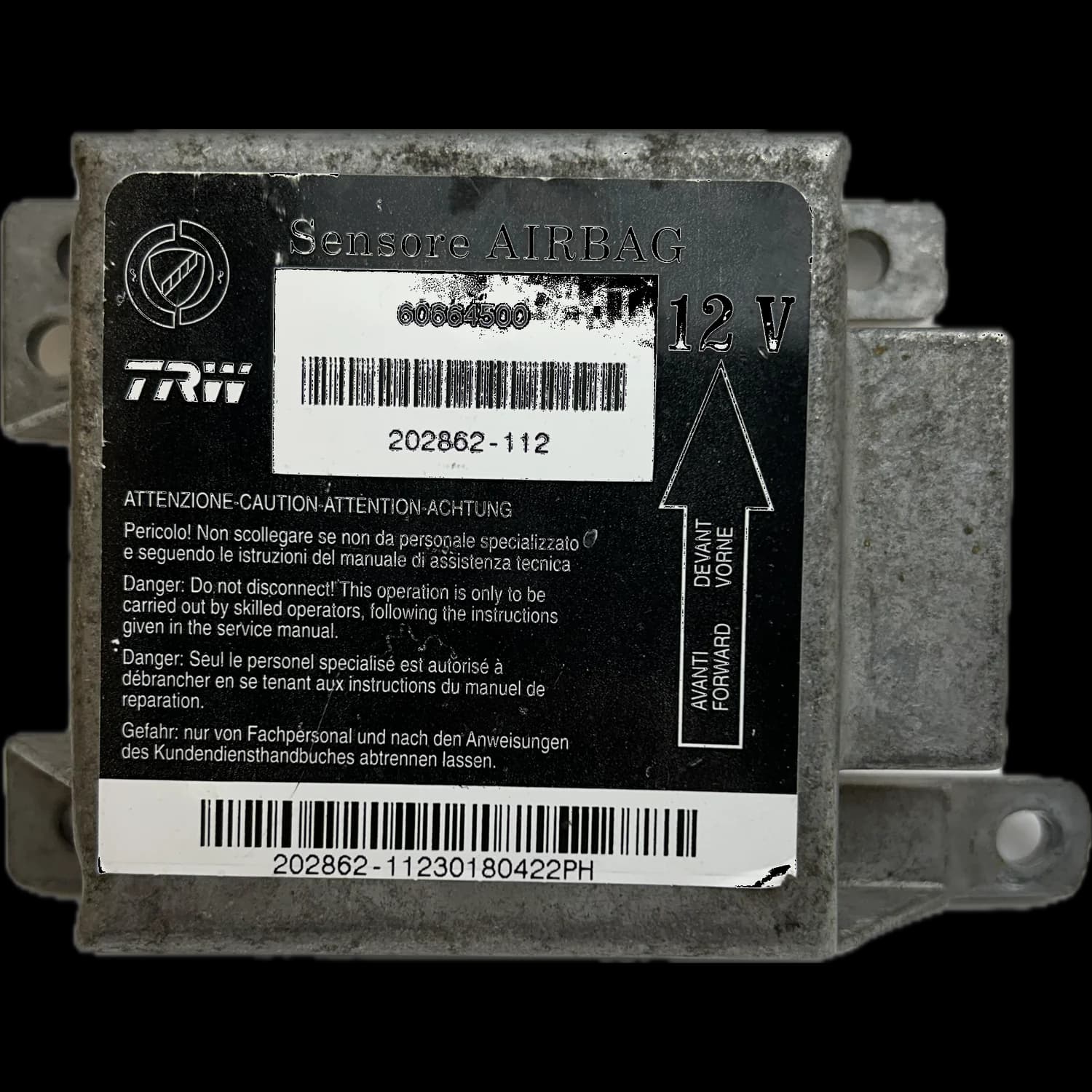 Airbag-Steuergerät 60664500, Etikett