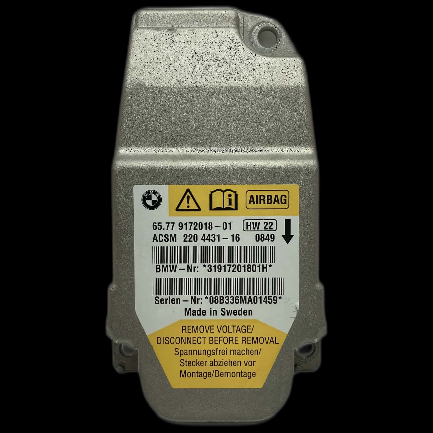 BMW M6 E63 Coupé airbag control unit repair