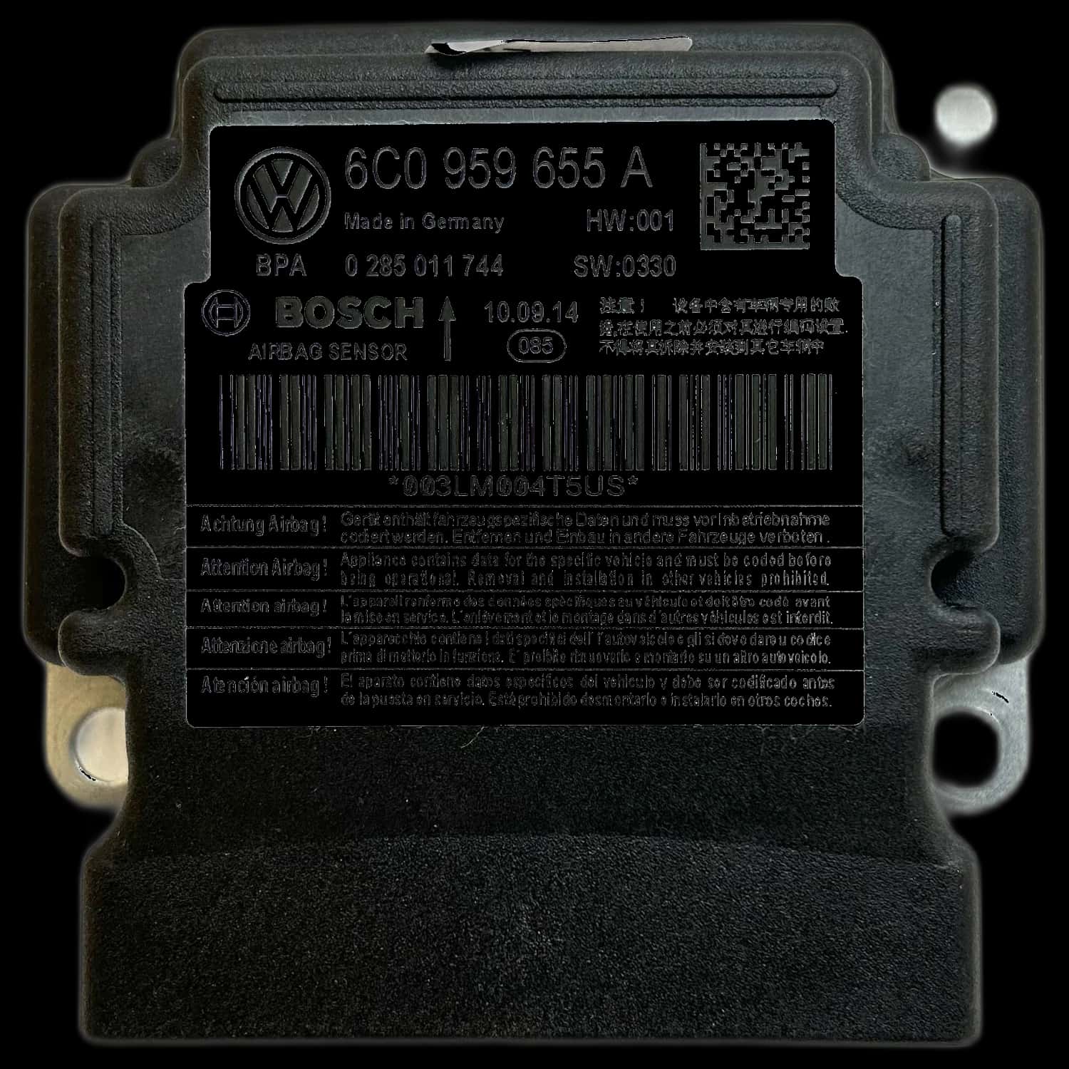 Volkswagen Polo 5 (6R) airbag control unit repair