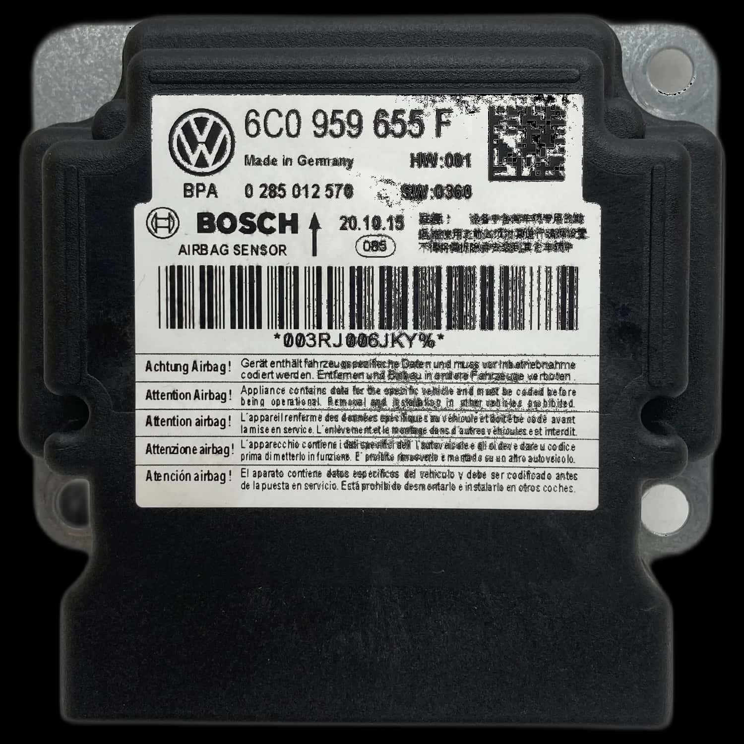 Skoda Rapid NH airbag control unit repair