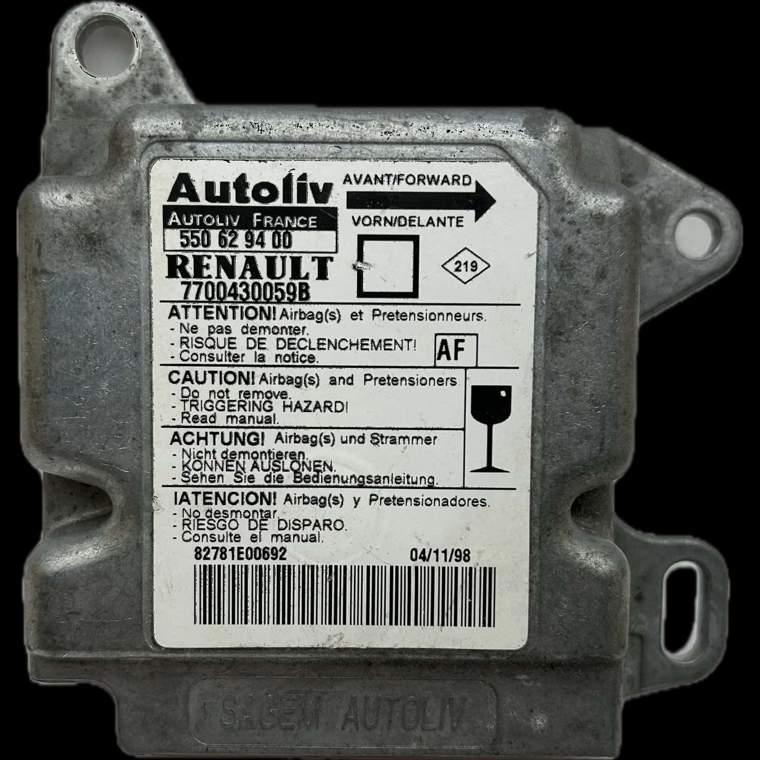 Renault Twingo I airbag control unit repair