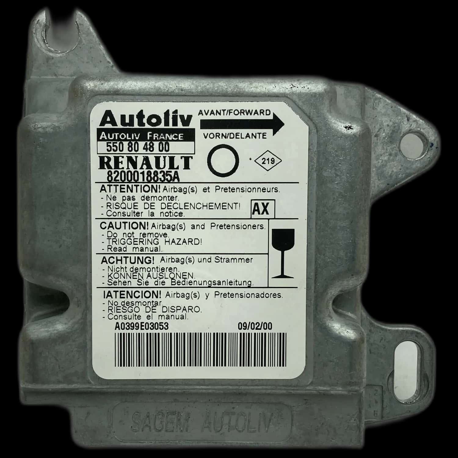 Renault Twingo I airbag control unit repair