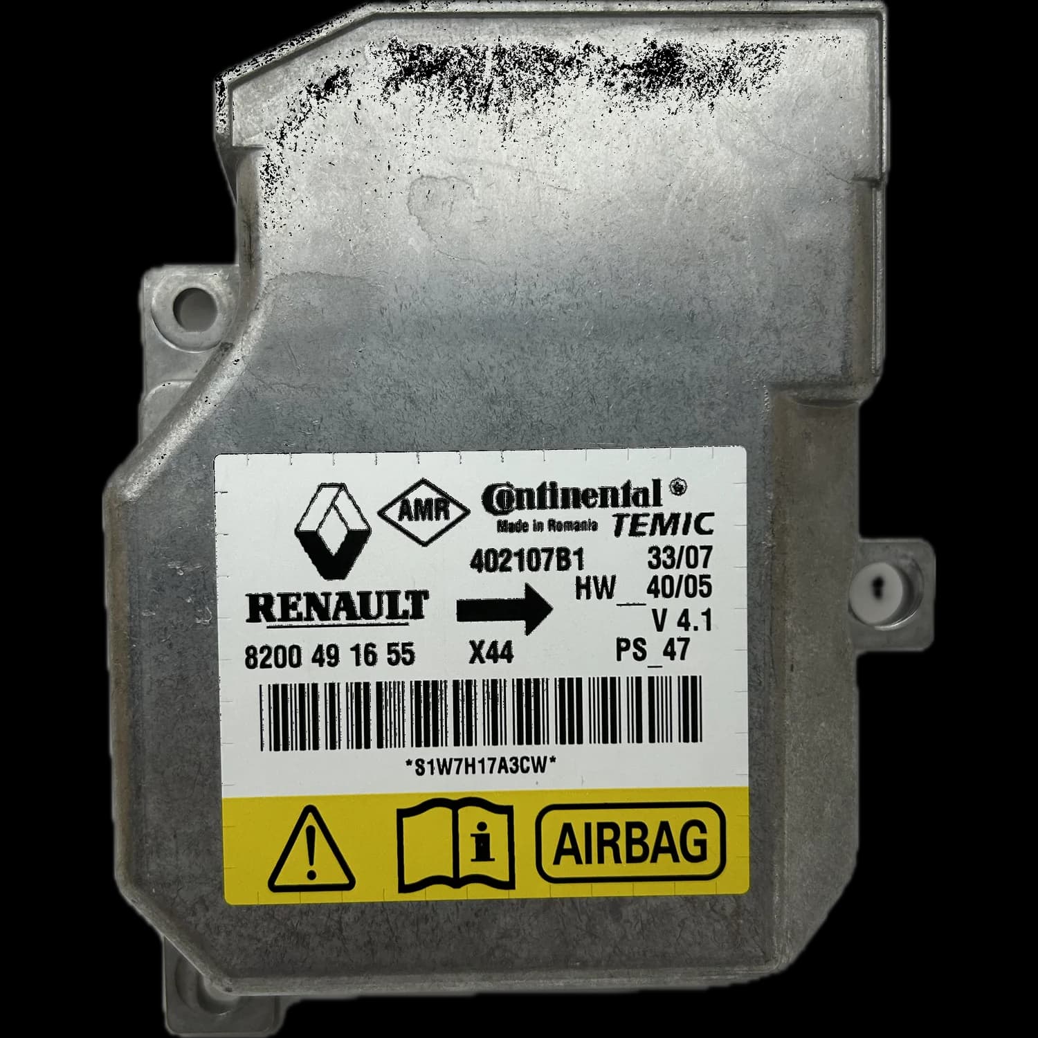 Airbag-Steuergerät 8200491655, Etikett