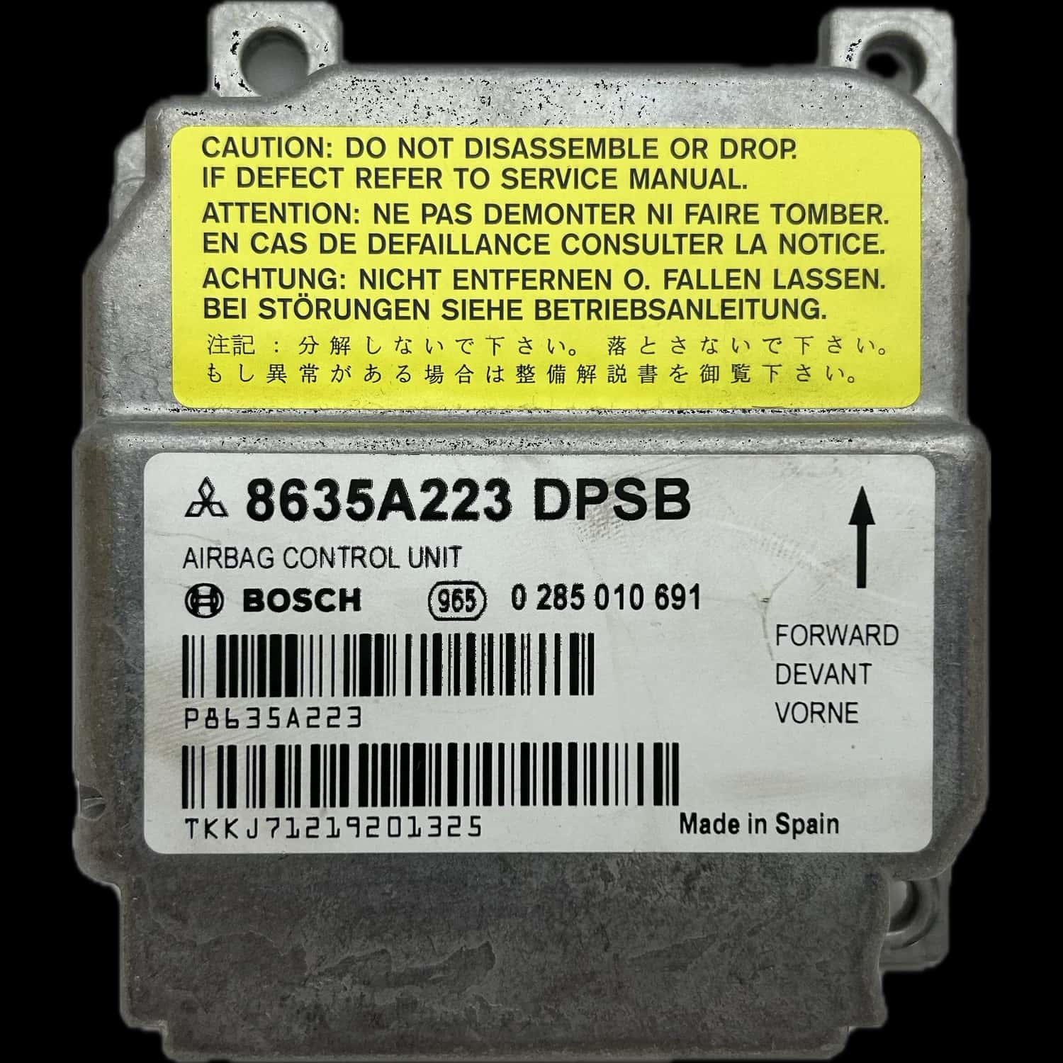Mitsubishi Colt CZ airbag control unit repair
