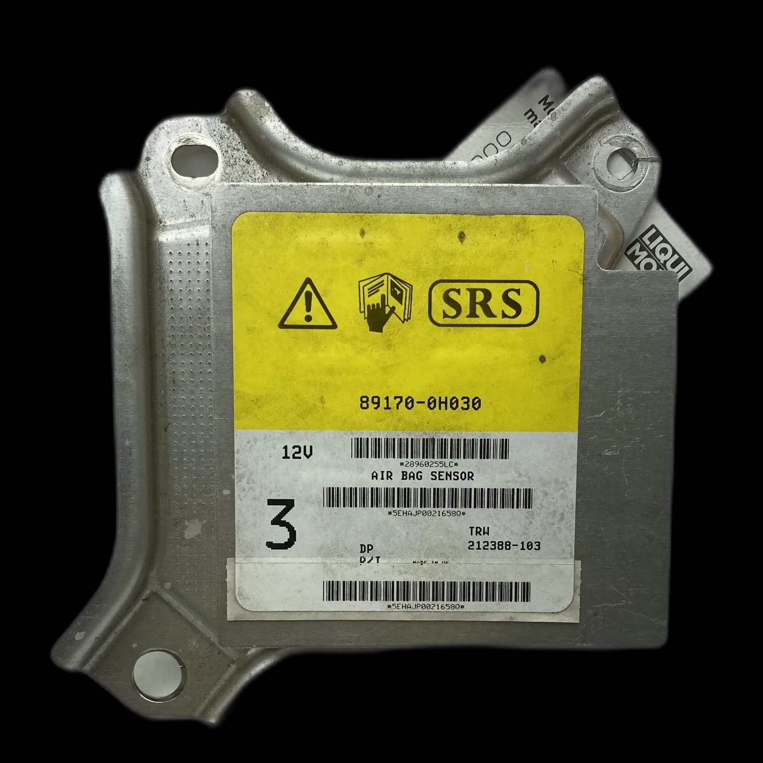 Airbag control unit 89170-0H030, Label
