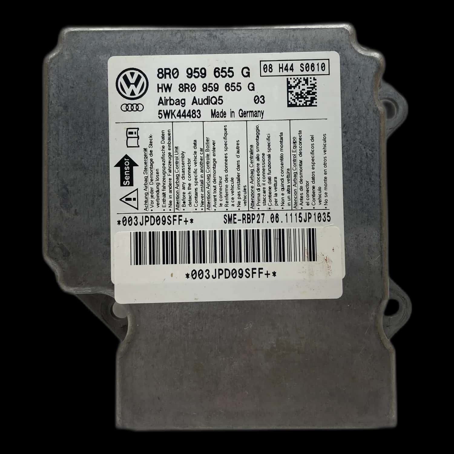 Audi Q5 8R airbag control unit repair