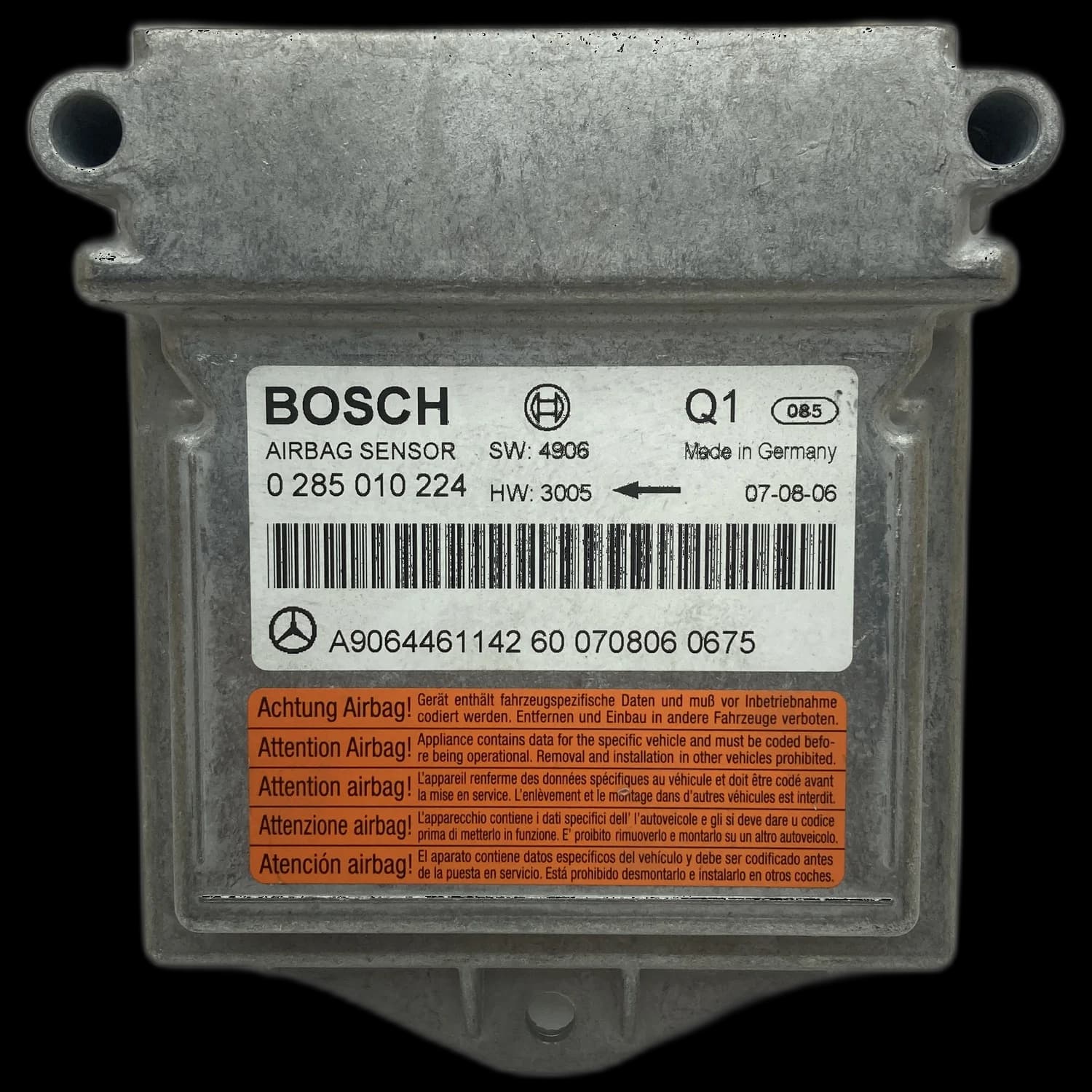 Airbag-Steuergerät A9064461142, Etikett